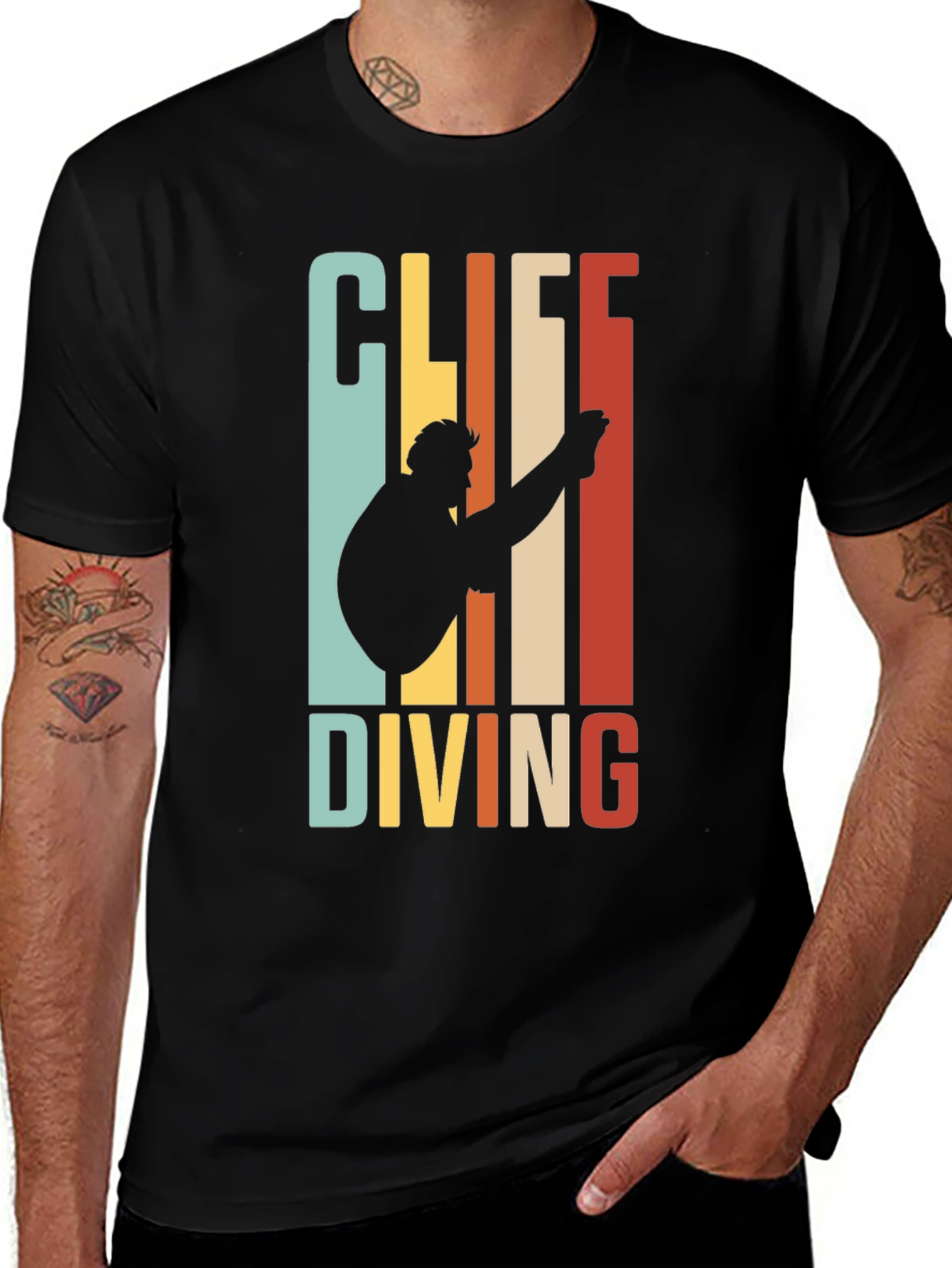 Variant 22 of Cliff Diving Retro T-Shirt