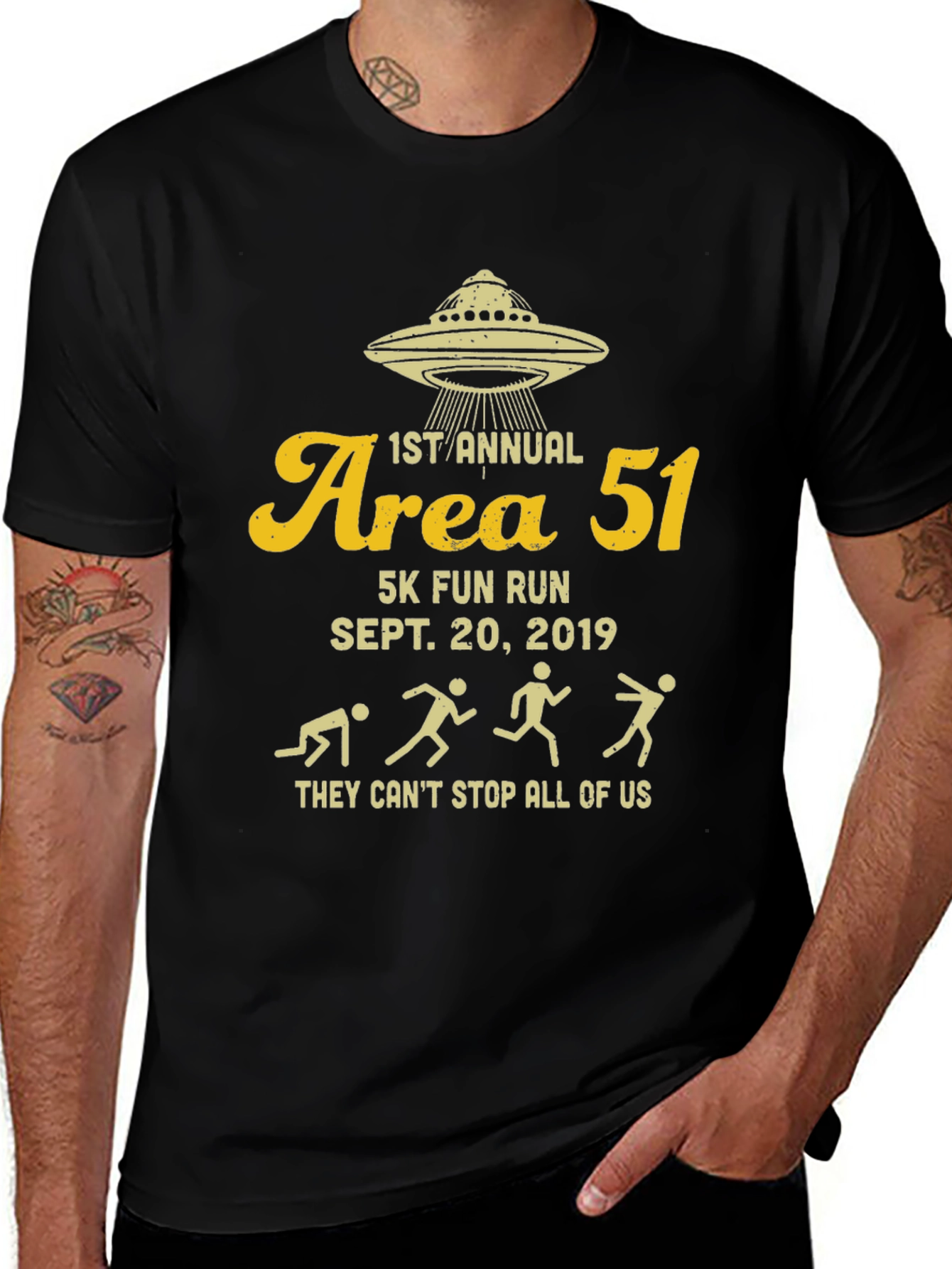 Area 51 Fun Run Black T-Shirt