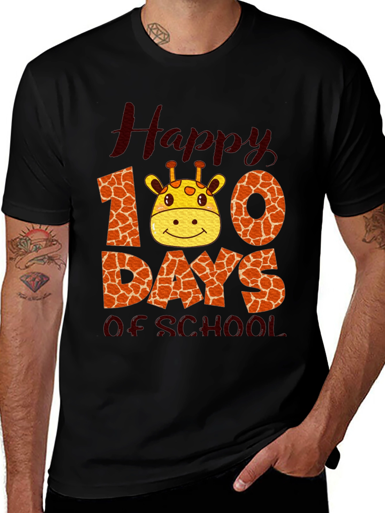Variant 10 of Happy 100 Days of School Giraffe T-Shirt