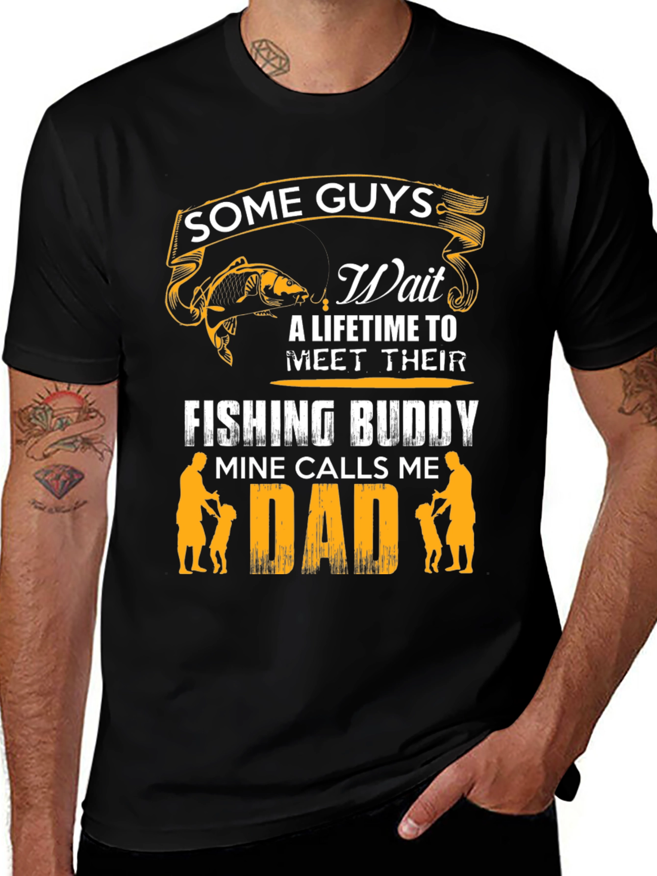 Variant 12 of Fishing Buddy Dad T-Shirt - Father's Day Gift