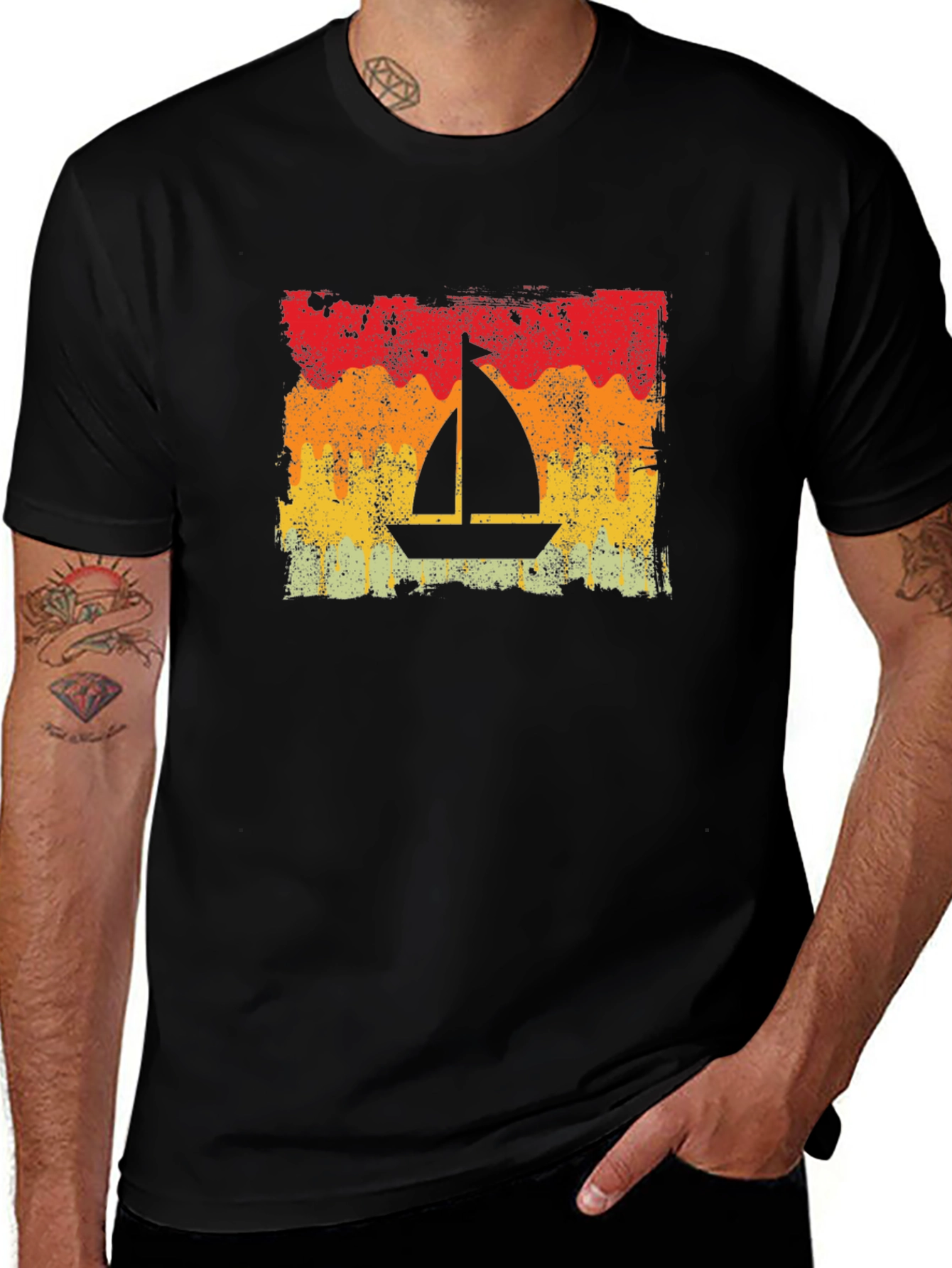 Variant 25 of Vintage Sailboat Graphic Tee - Retro Style