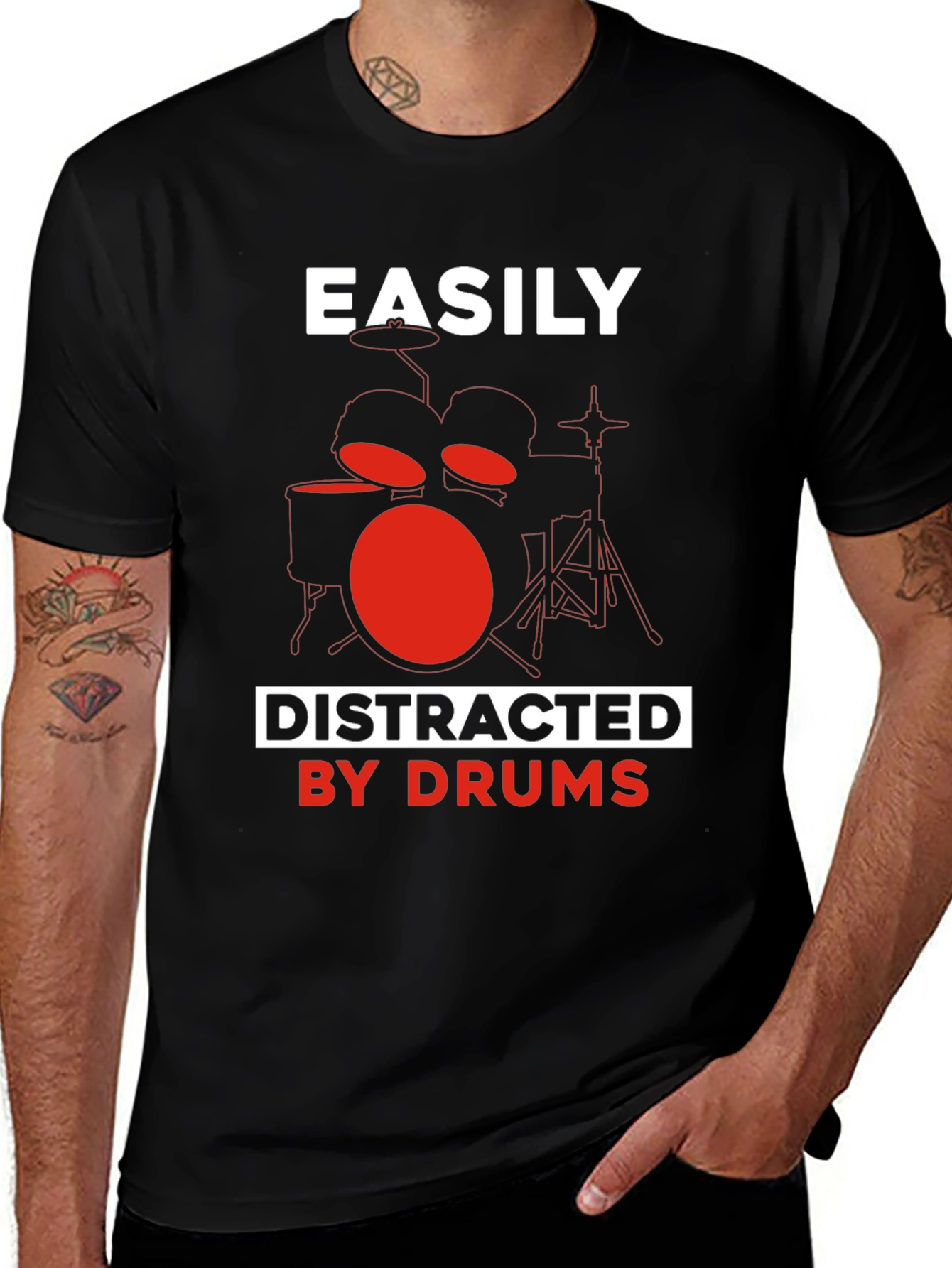 Variant 2 of Easily Distracted By Drums T-Shirt
