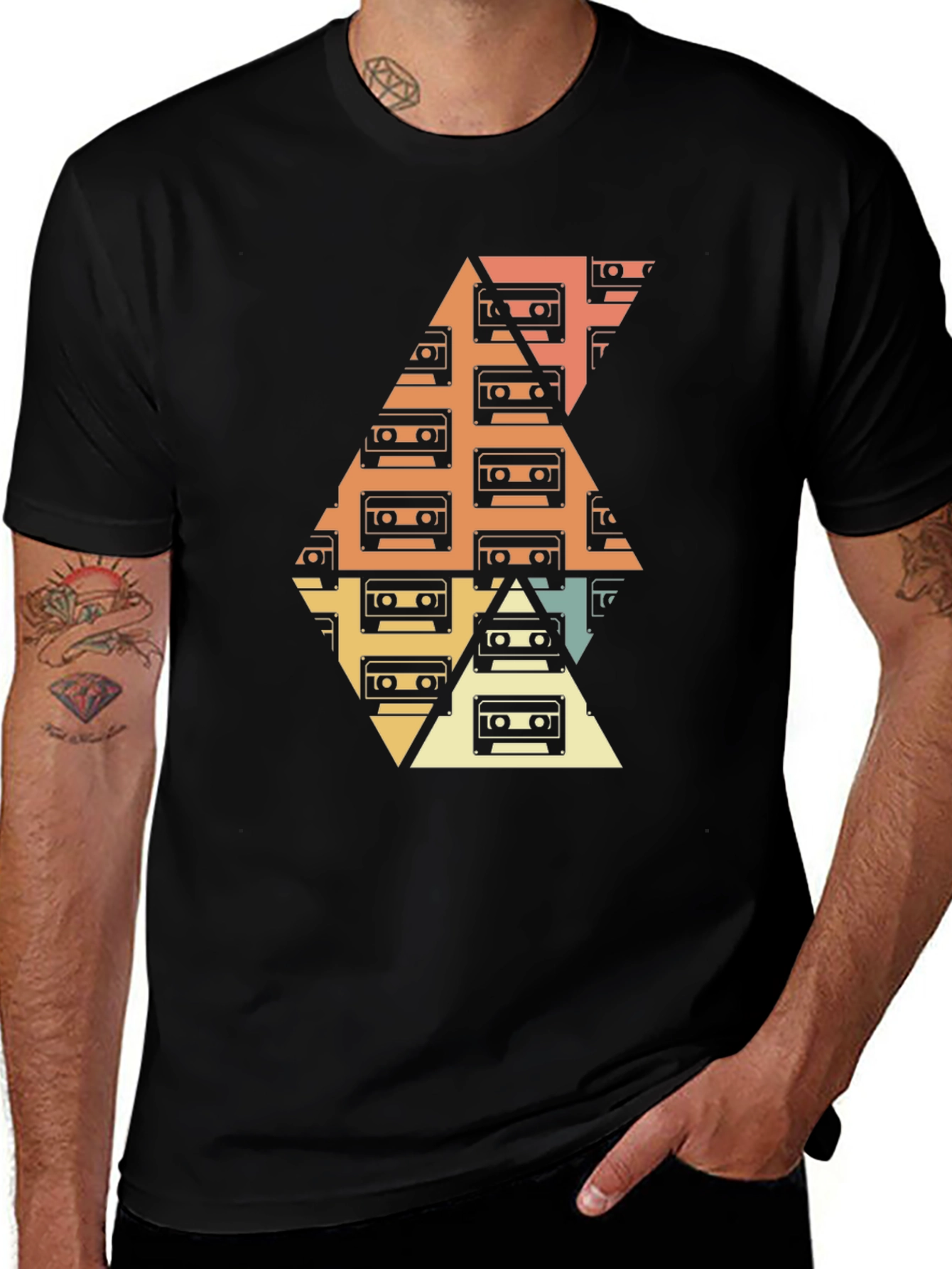 Variant 19 of Retro Cassette Tape Graphic T-Shirt - Vintage Music Lover Tee