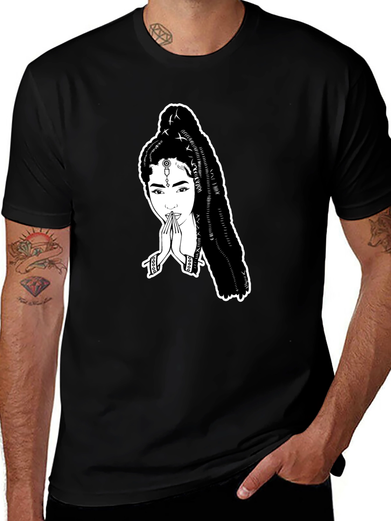 Variant 8 of Black T-Shirt with Unique Graphic Print