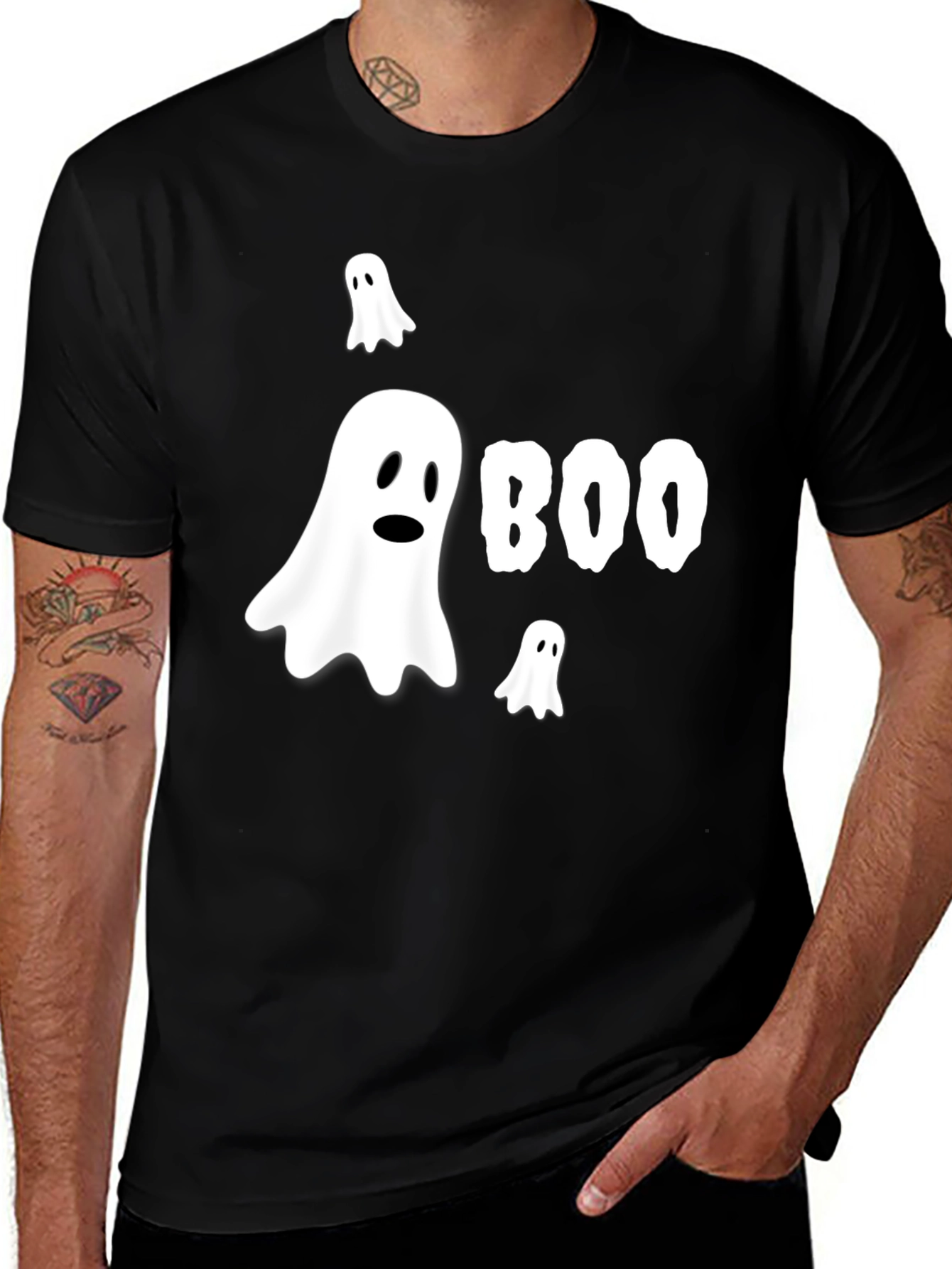 Spooky Boo Ghost Graphic T-Shirt