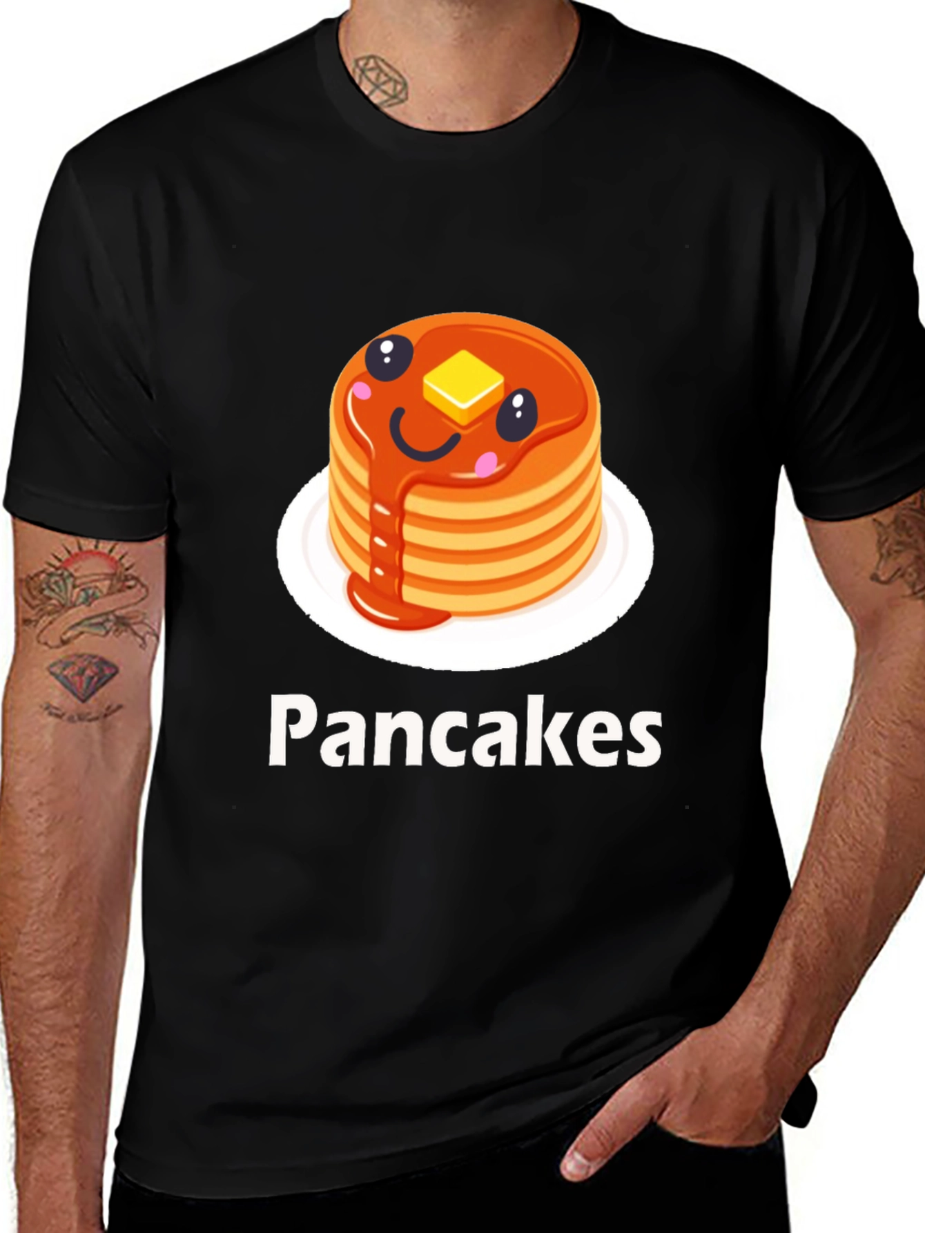 Variant 3 of Pancake Stack Graphic Tee - Breakfast Lover's T-Shirt