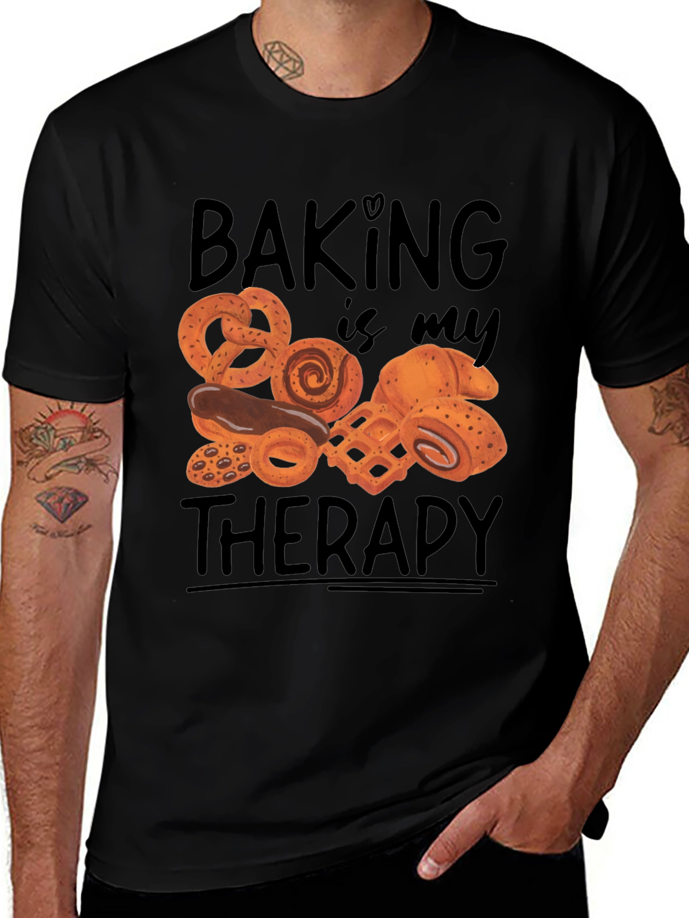 Variant 21 of Baking Is My Therapy T-Shirt - Foodie Apparel