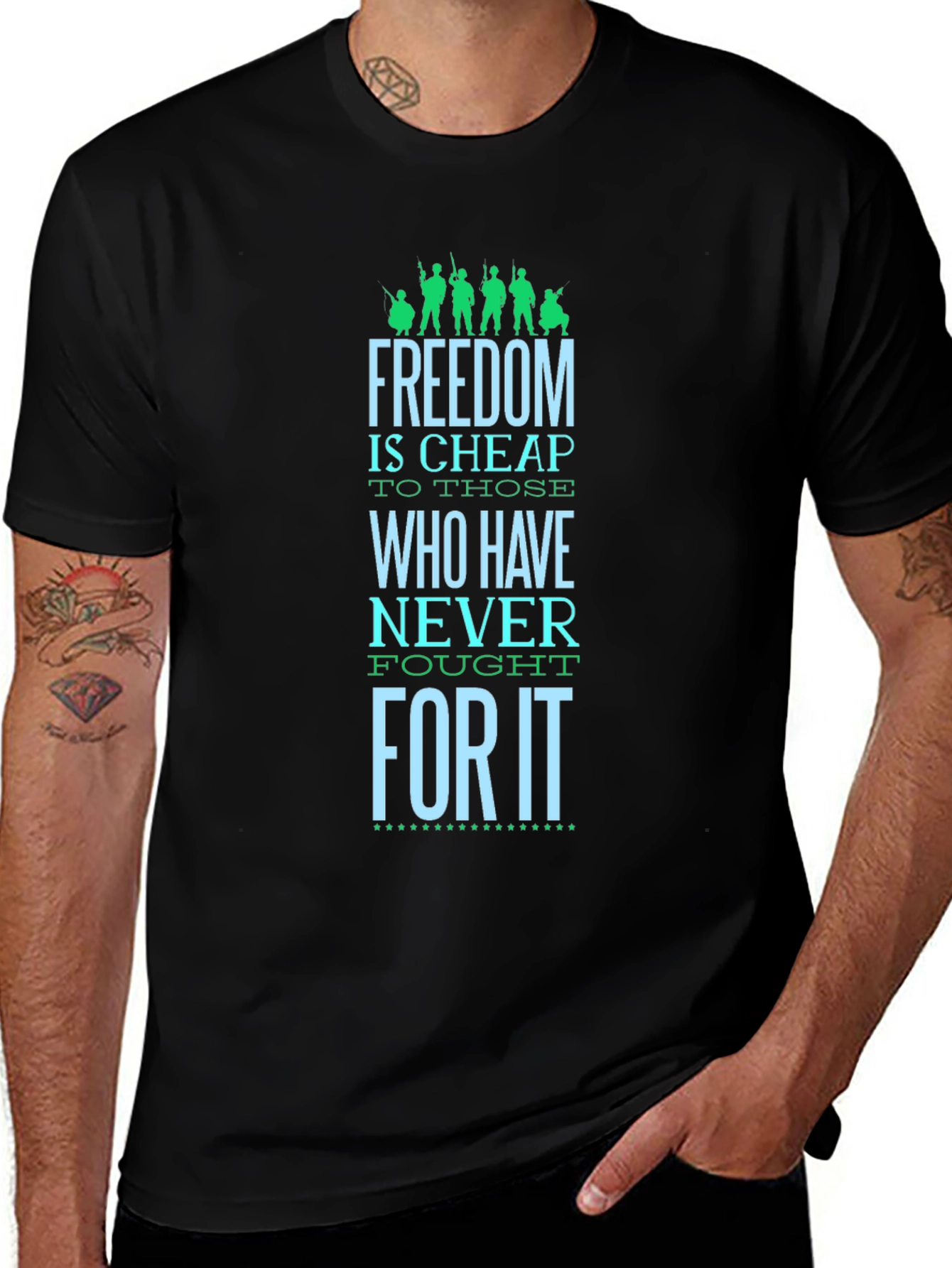 Black Freedom T-Shirt - Never Fought For It Graphic Tee main image