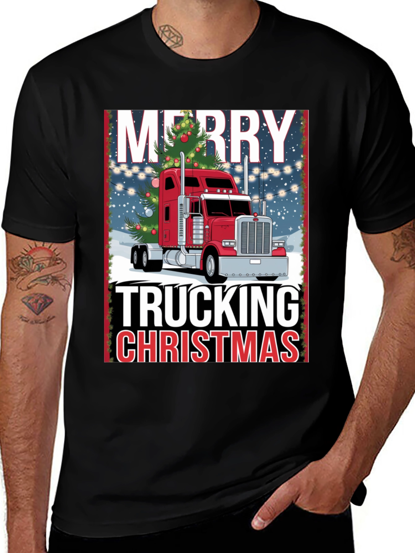 Merry Trucking Christmas T-Shirt