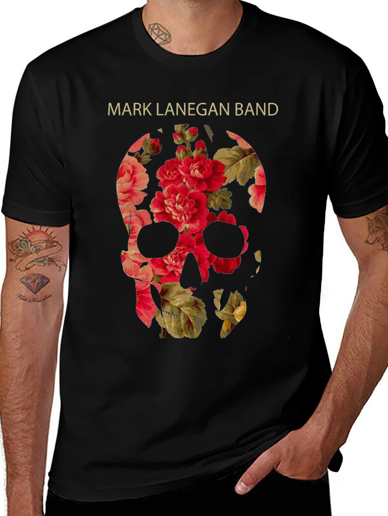Variant 18 of Floral Skull Graphic T-Shirt