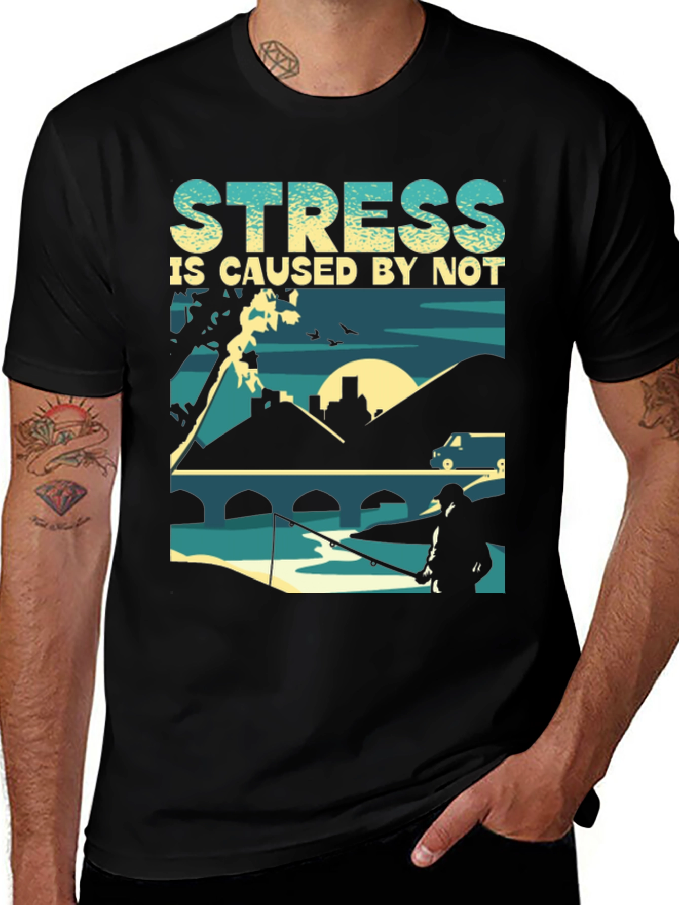 Variant 27 of Fishing Lover T-Shirt: Stress Relief