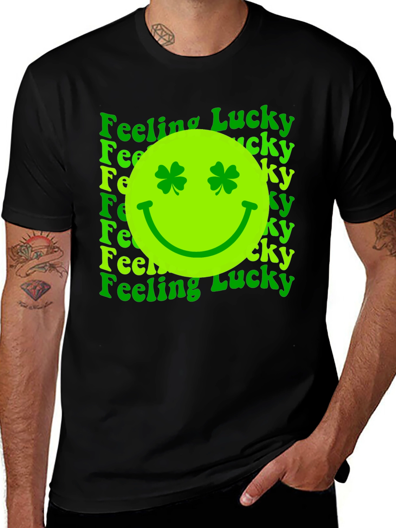 Feeling Lucky St. Patrick's Day Smiley Face T-Shirt