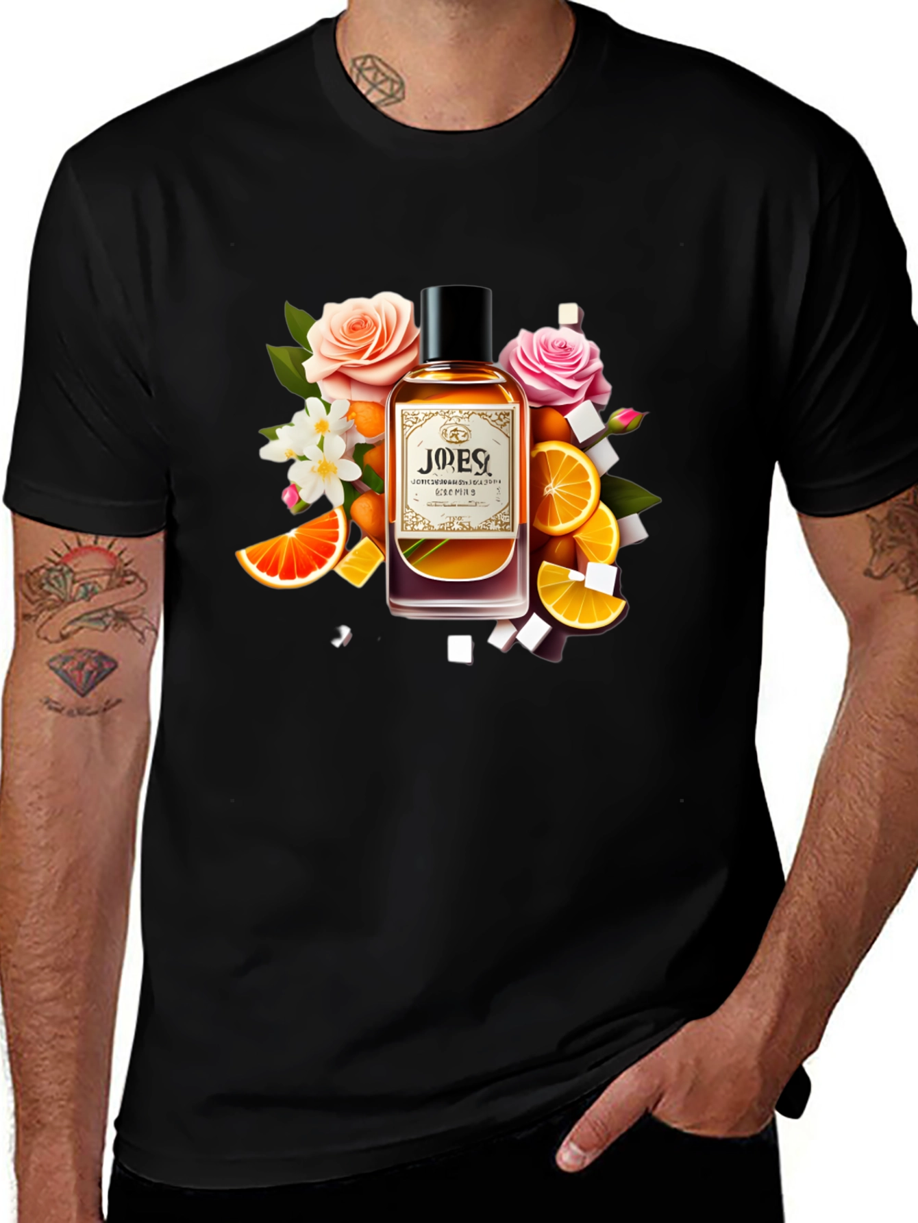 Variant 17 of Floral Citrus Perfume T-Shirt - Unique Design