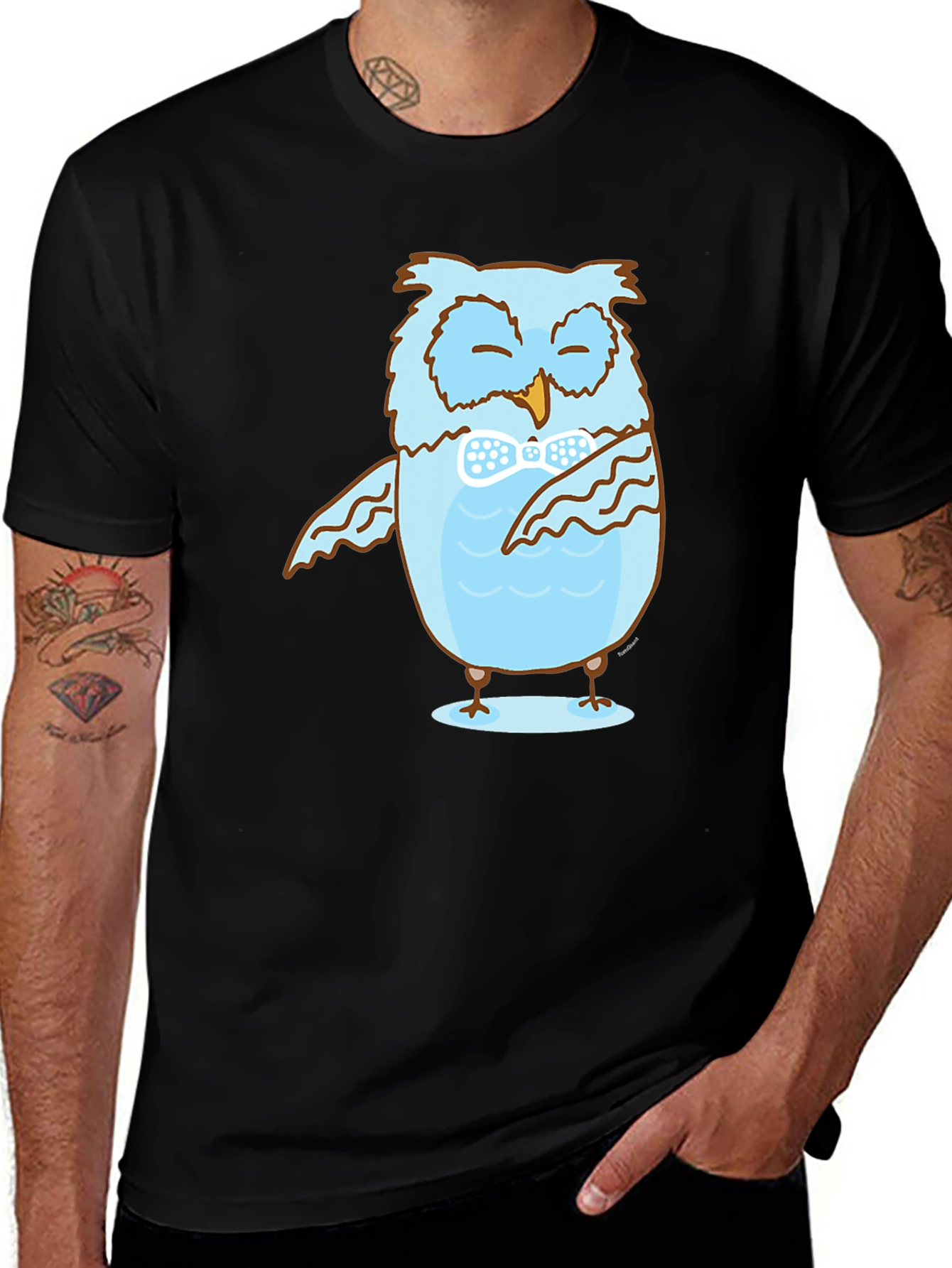 Variant 7 of Owl with Bow Tie T-Shirt