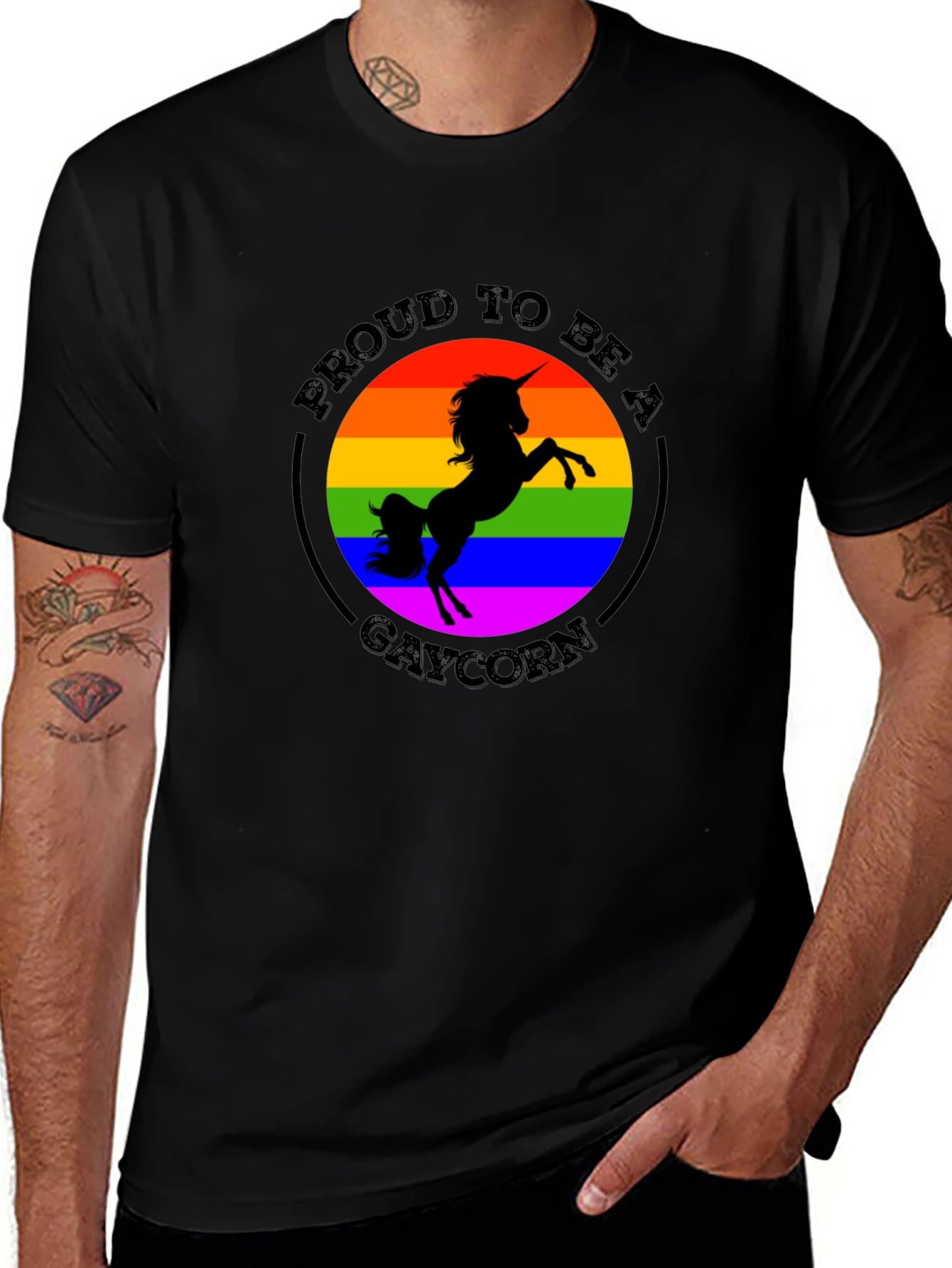 Gaycorn Pride T-Shirt - Rainbow Unicorn Tee