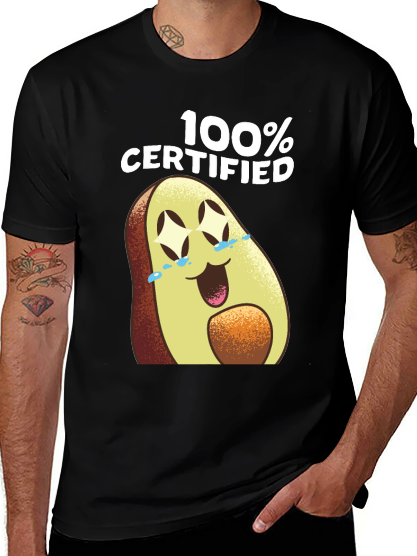 Variant 8 of 100% Certified Avocado T-Shirt - Funny Graphic Tee