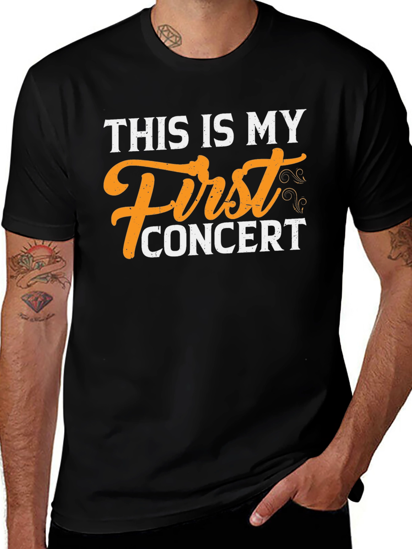Variant 26 of First Concert T-Shirt - Black Cotton Tee