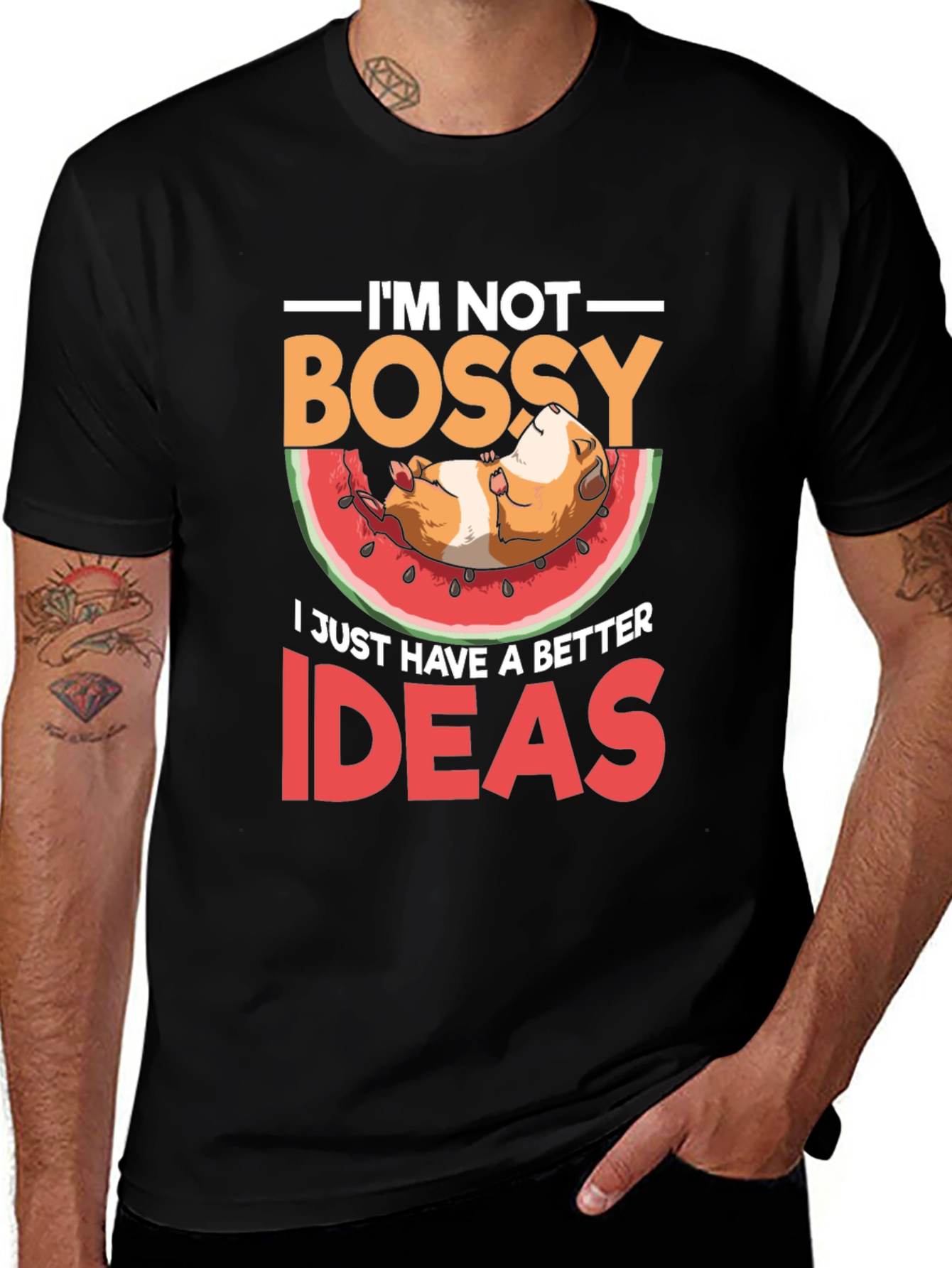 Variant 22 of I'm Not Bossy T-Shirt - Guinea Pig Watermelon