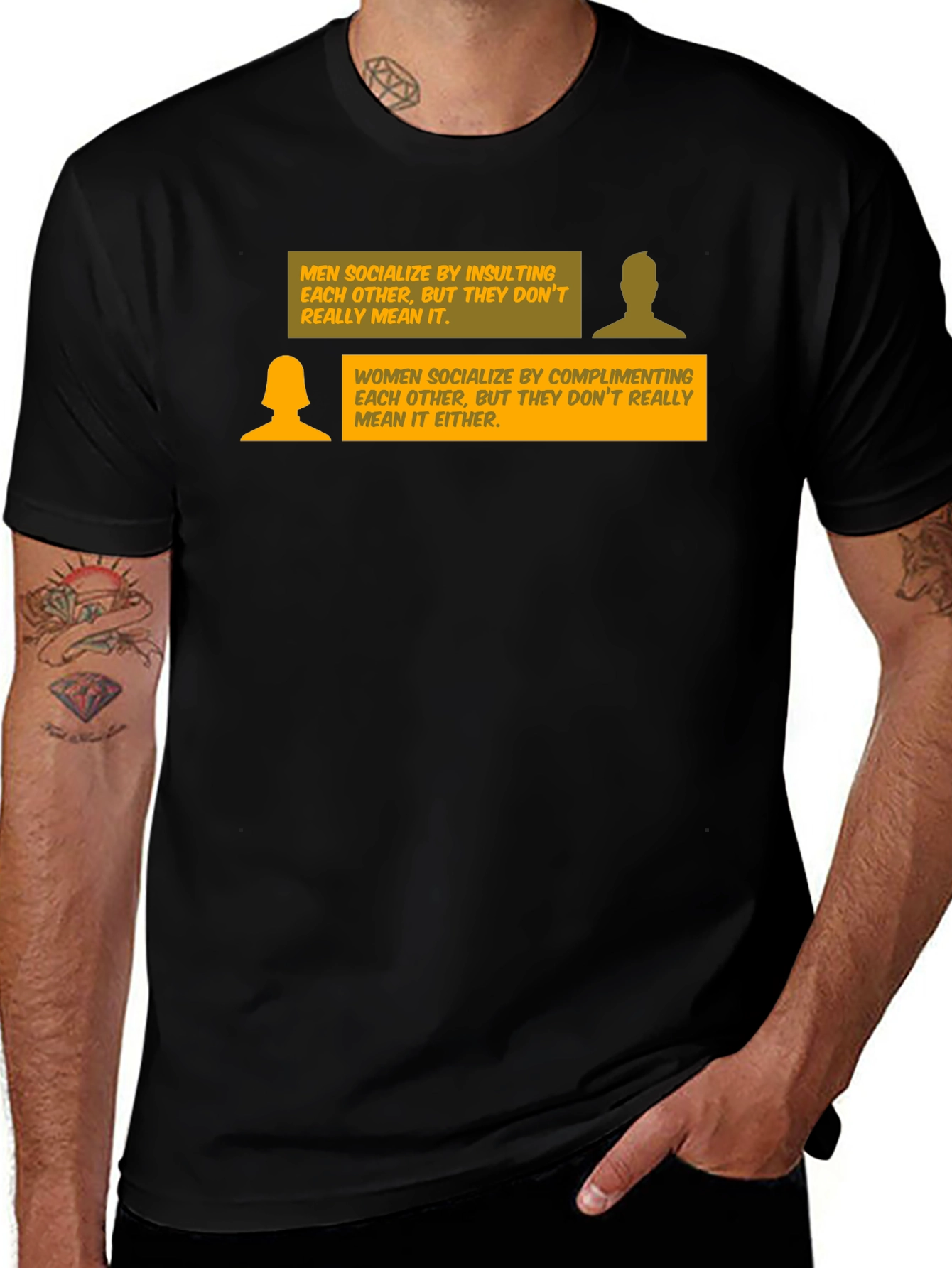 Variant 5 of Humorous Social Commentary T-Shirt - Men vs. Women