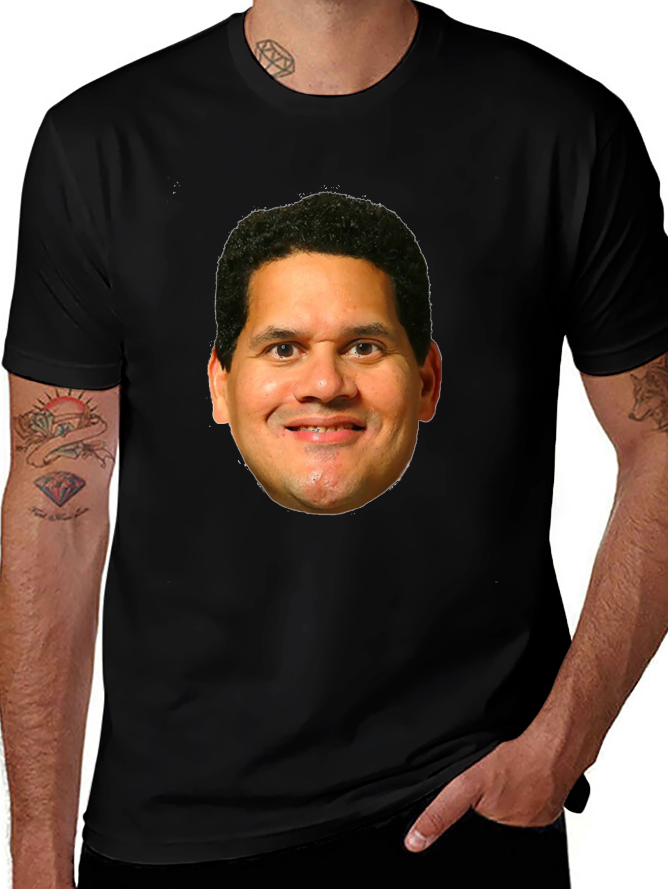 Reggie Fils-Aimé Face Black T-Shirt