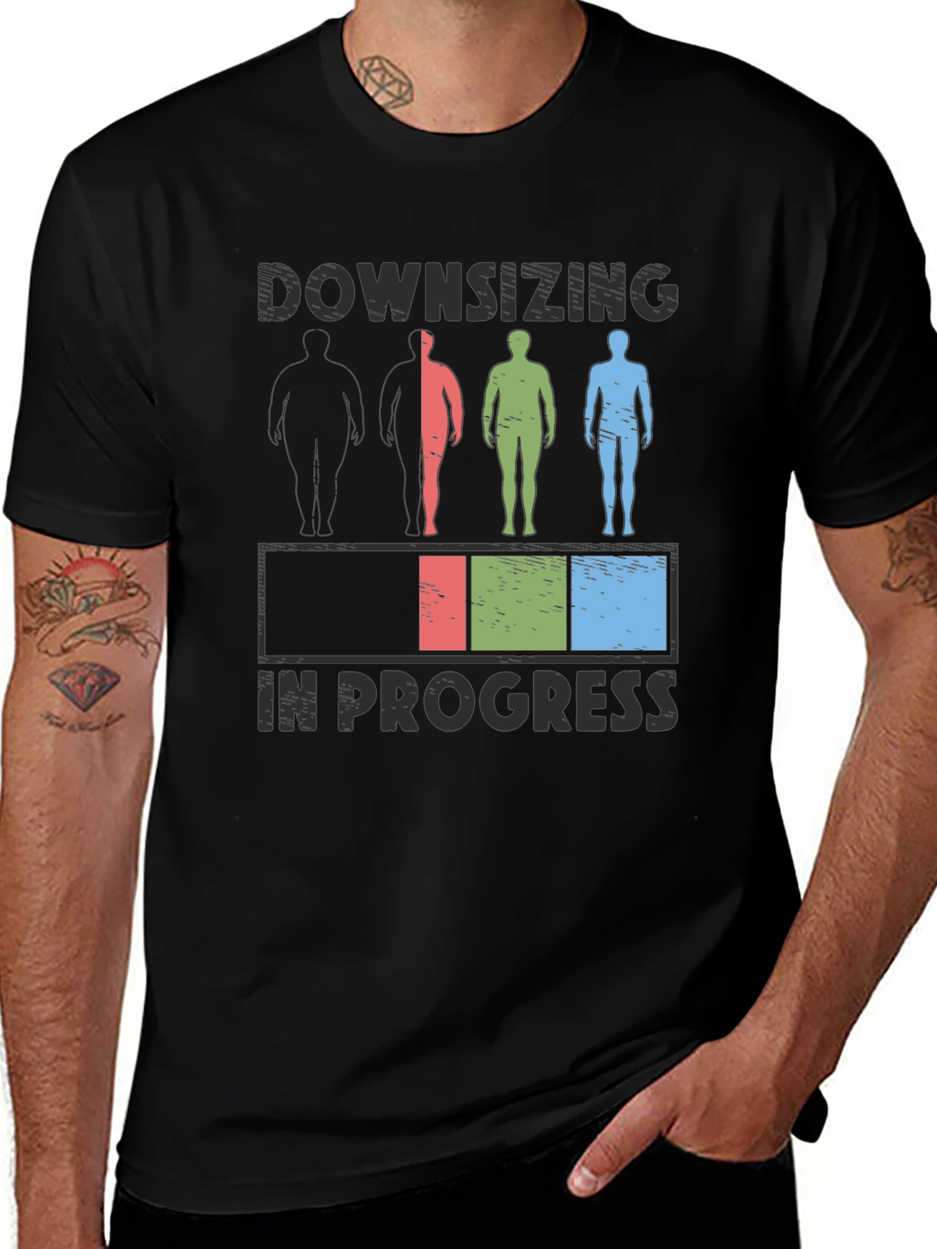 Downsizing In Progress Graphic T-Shirt