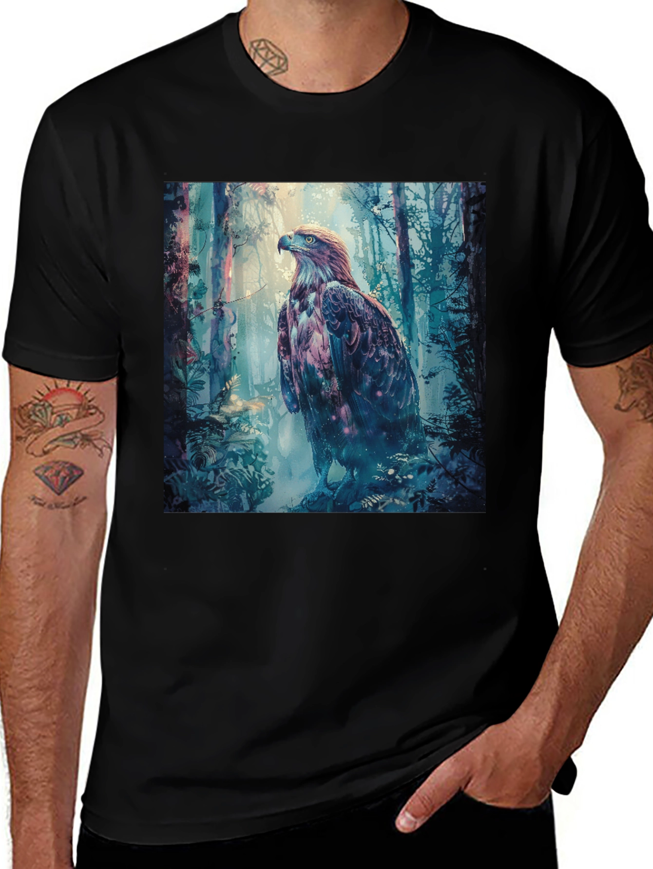 Variant 11 of Eagle Forest Graphic T-Shirt