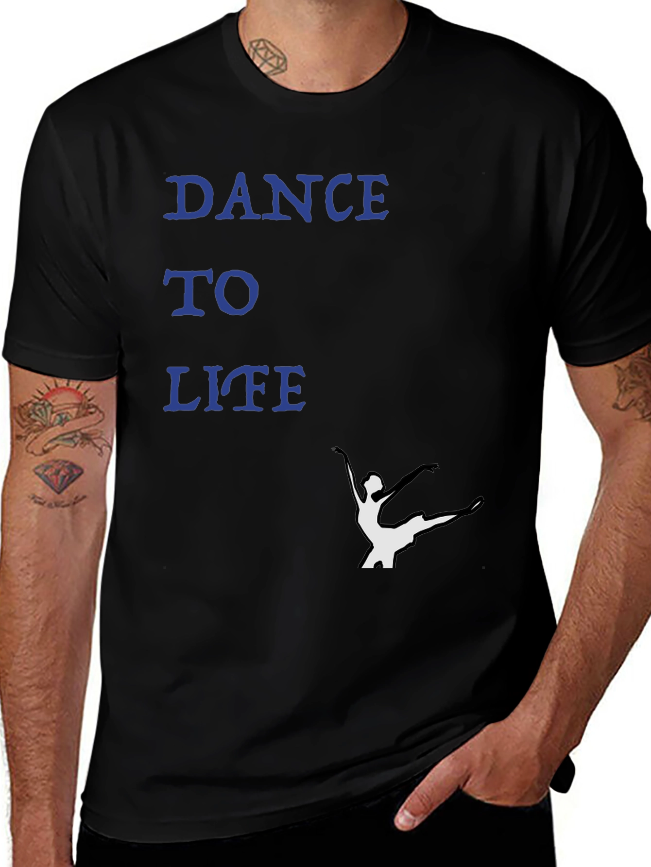 Variant 11 of Dance to Life Black Graphic Tee