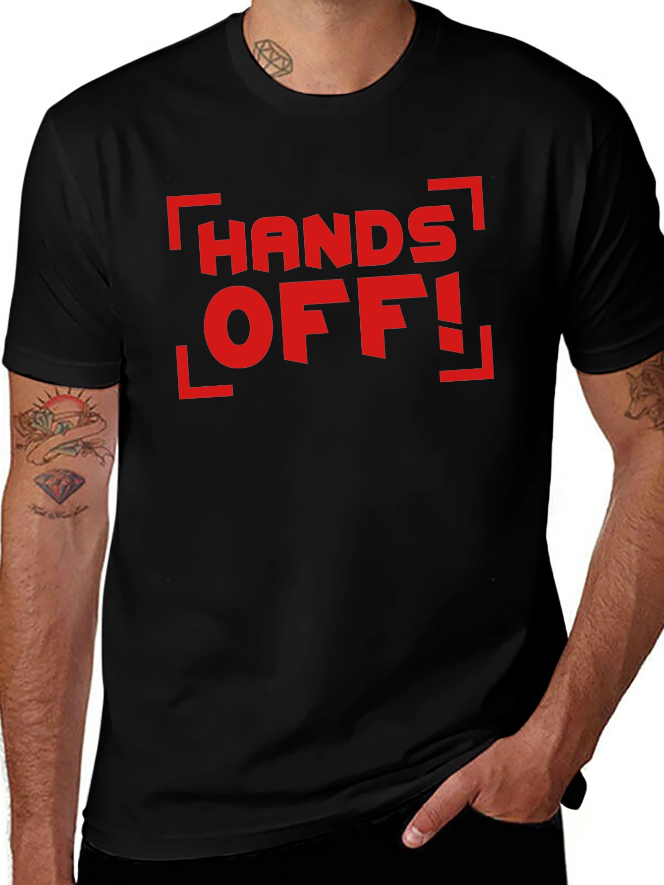Variant 2 of Hands Off! Graphic Tee - Bold Statement Shirt