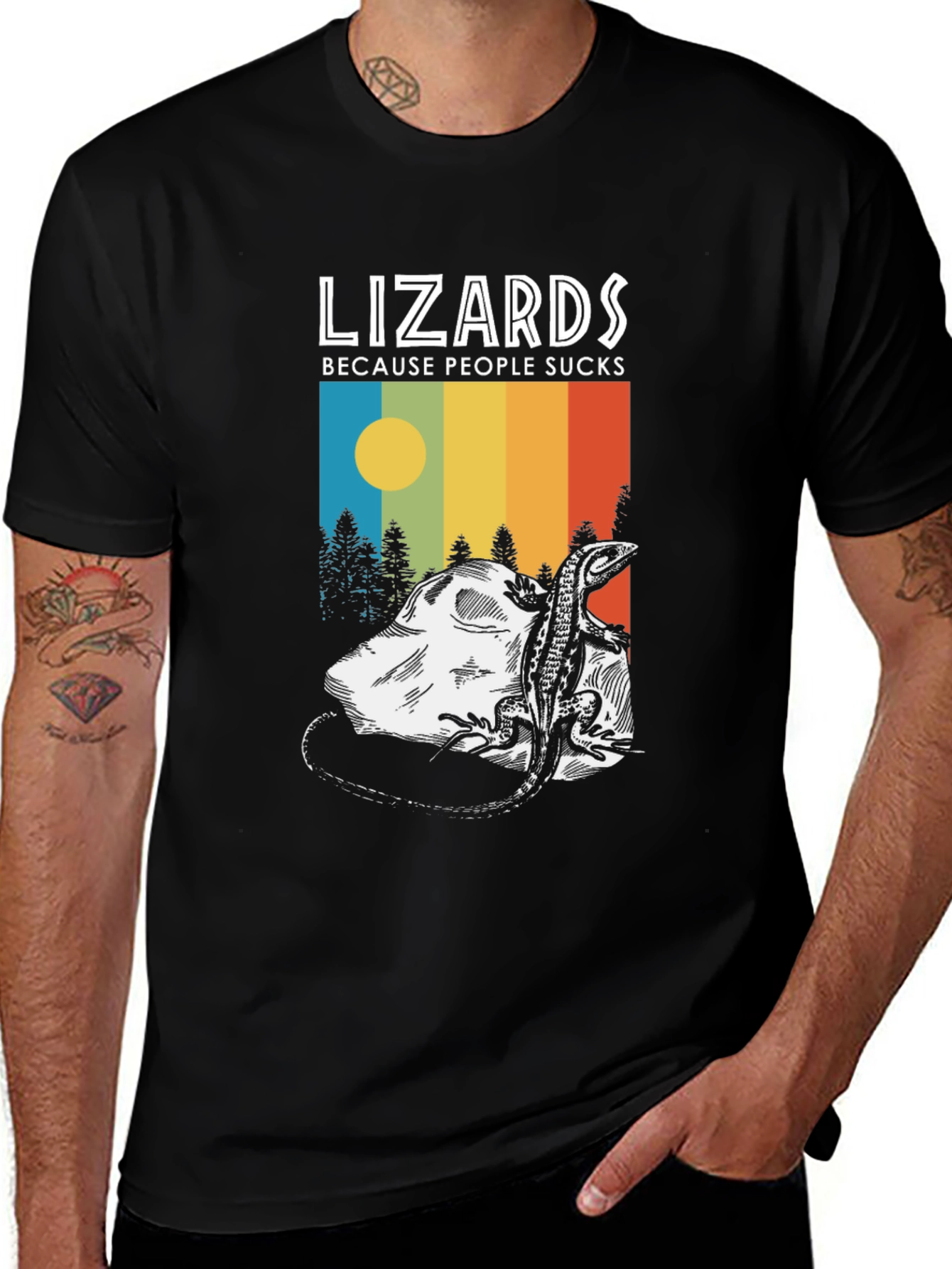 Variant 15 of Lizards Because People Suck T-Shirt