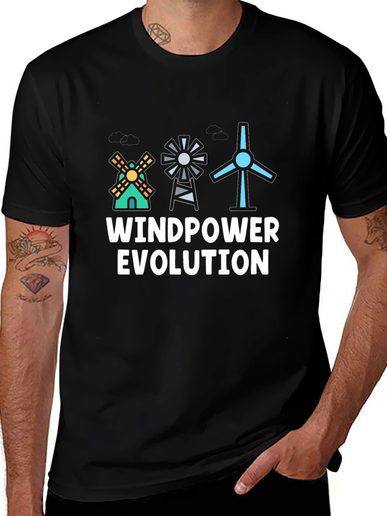 Variant 7 of Windpower Evolution Graphic Tee