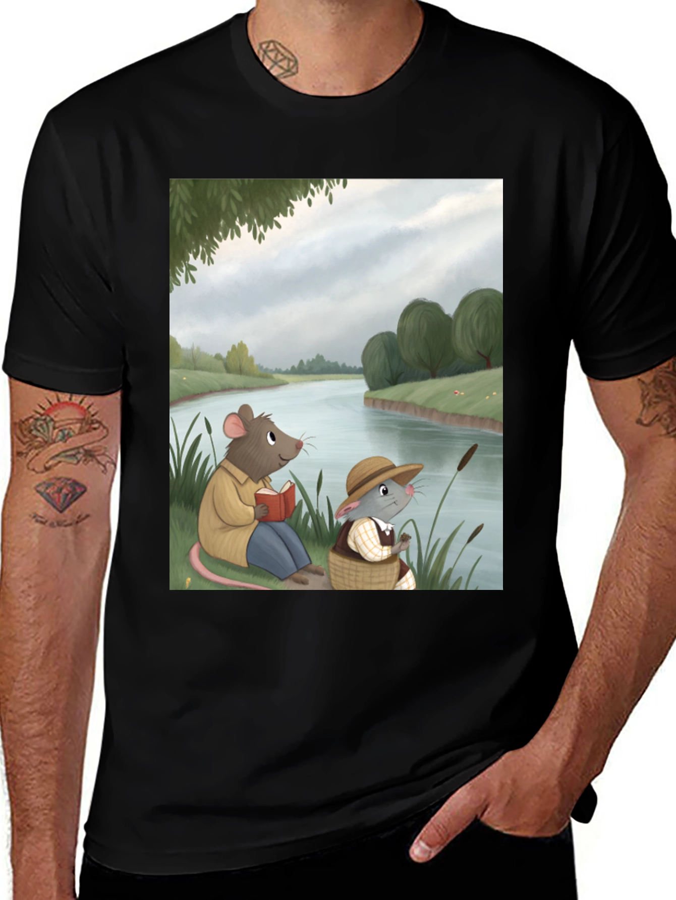 Variant 19 of Mouse River Reading Tee
