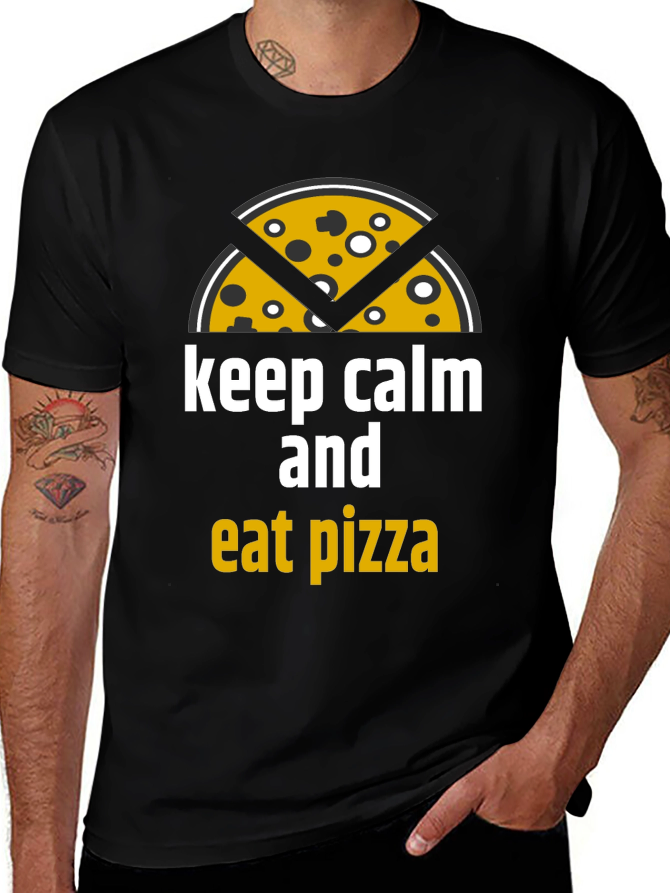 Variant 7 of Keep Calm & Eat Pizza Graphic T-Shirt