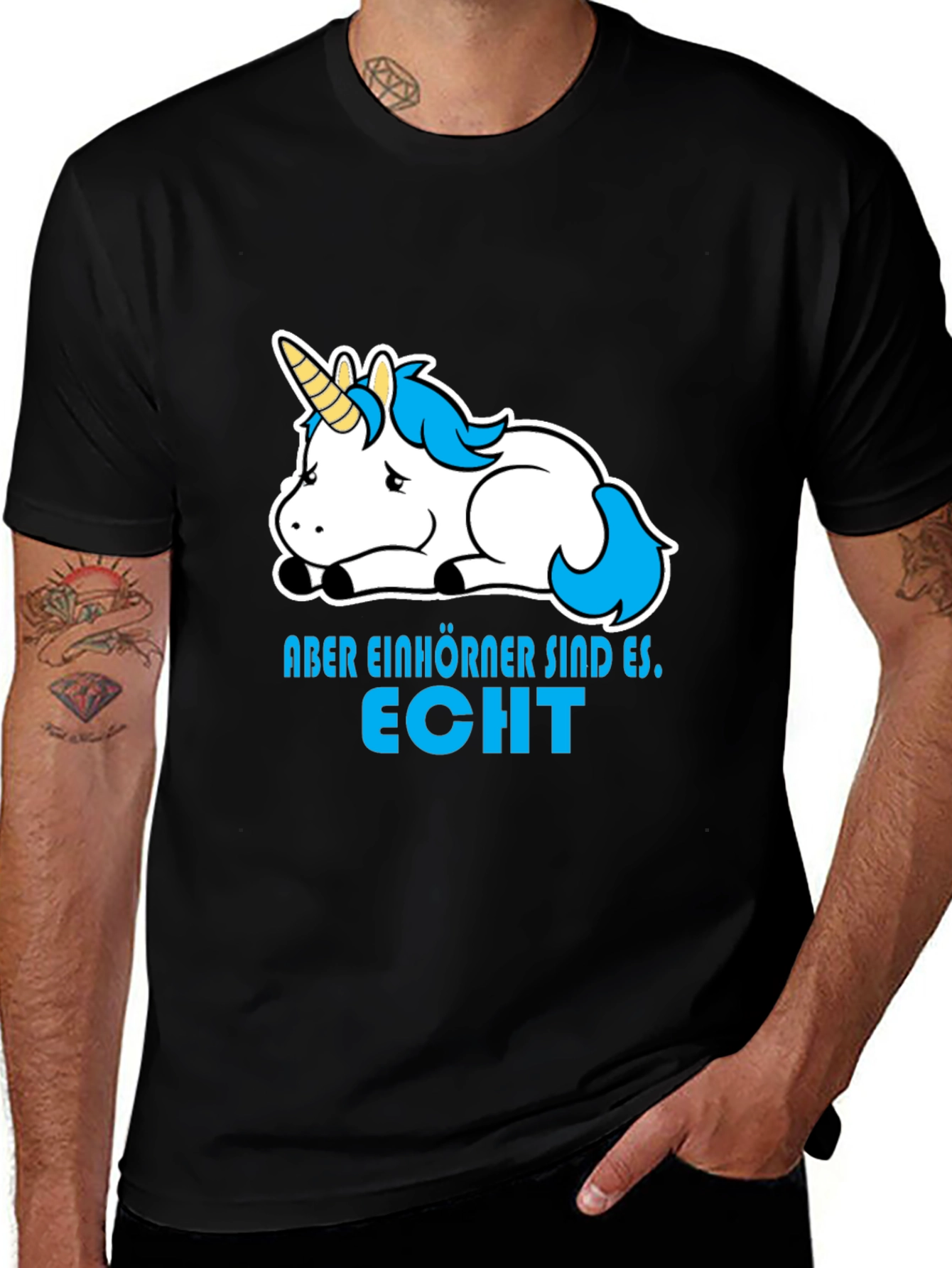 Variant 4 of Unicorn T-Shirt: Aber Einhörner Sind Es Echt!