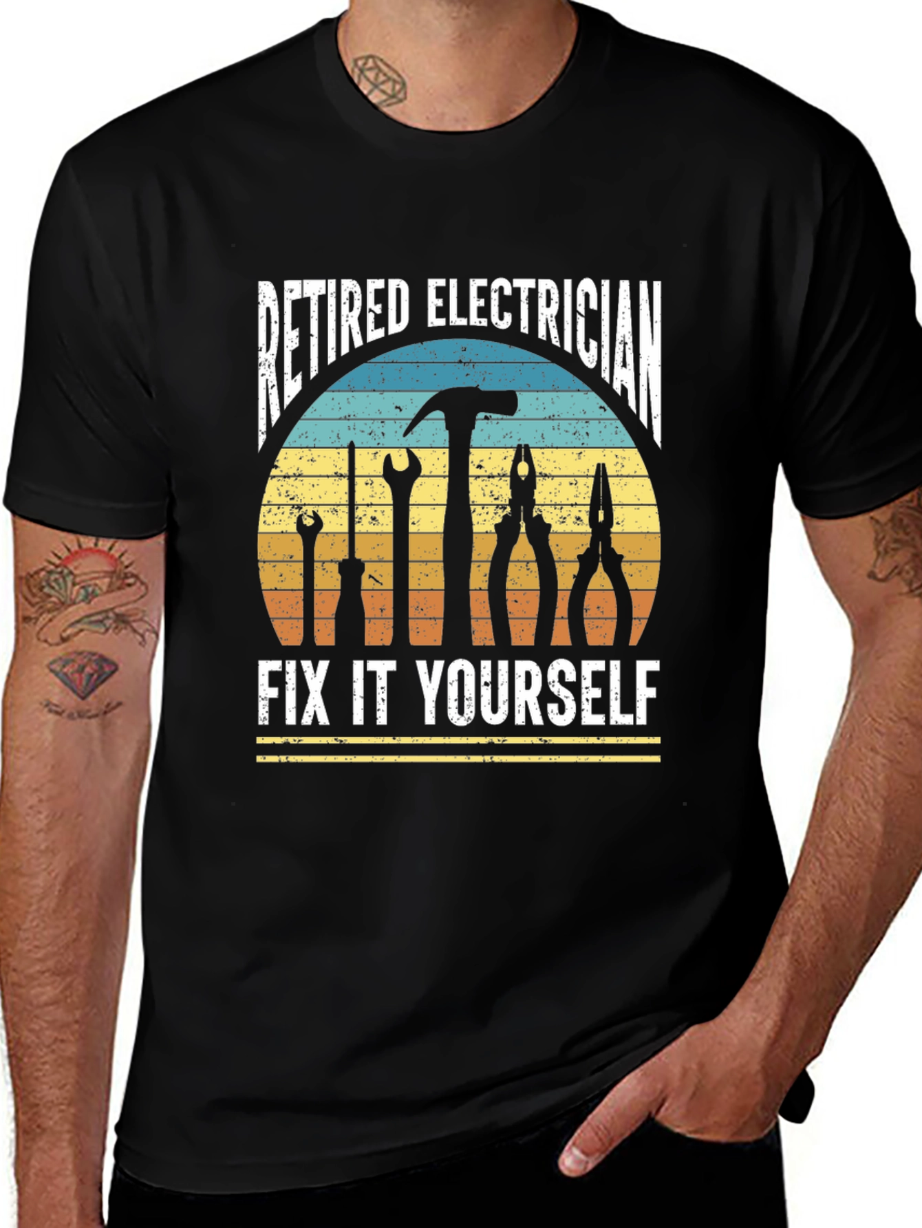 Variant 2 of Retired Electrician Fix It Yourself T-Shirt