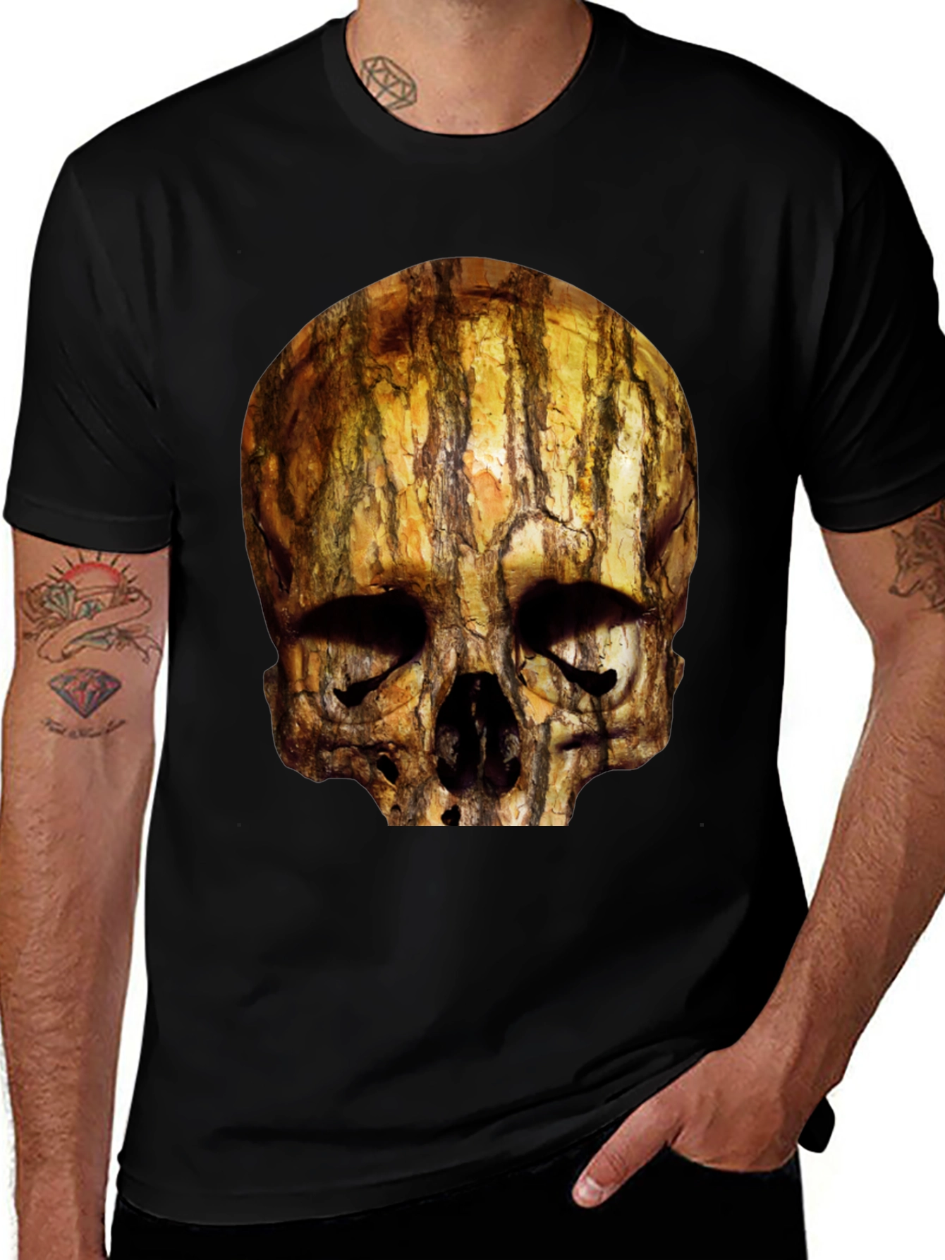 Variant 26 of Skull Printed Black T-Shirt for Men