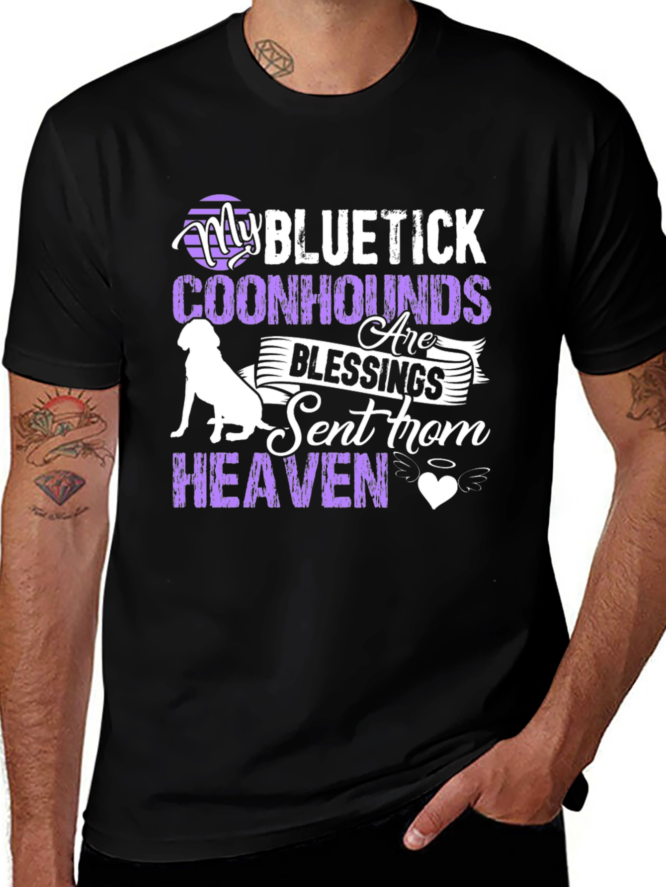 Bluetick Coonhound Blessing Graphic T-Shirt