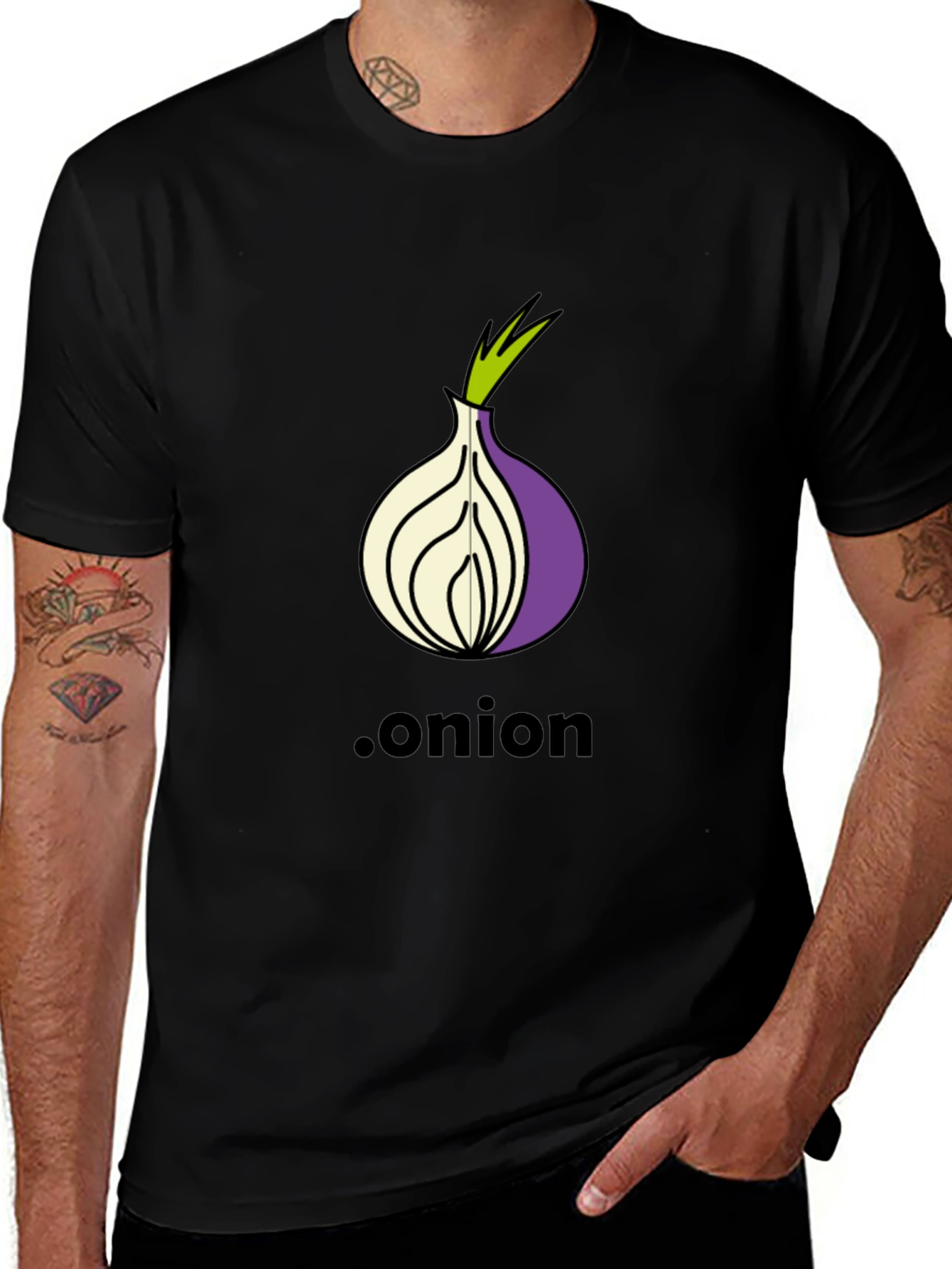 Variant 23 of Onion Graphic Black T-Shirt