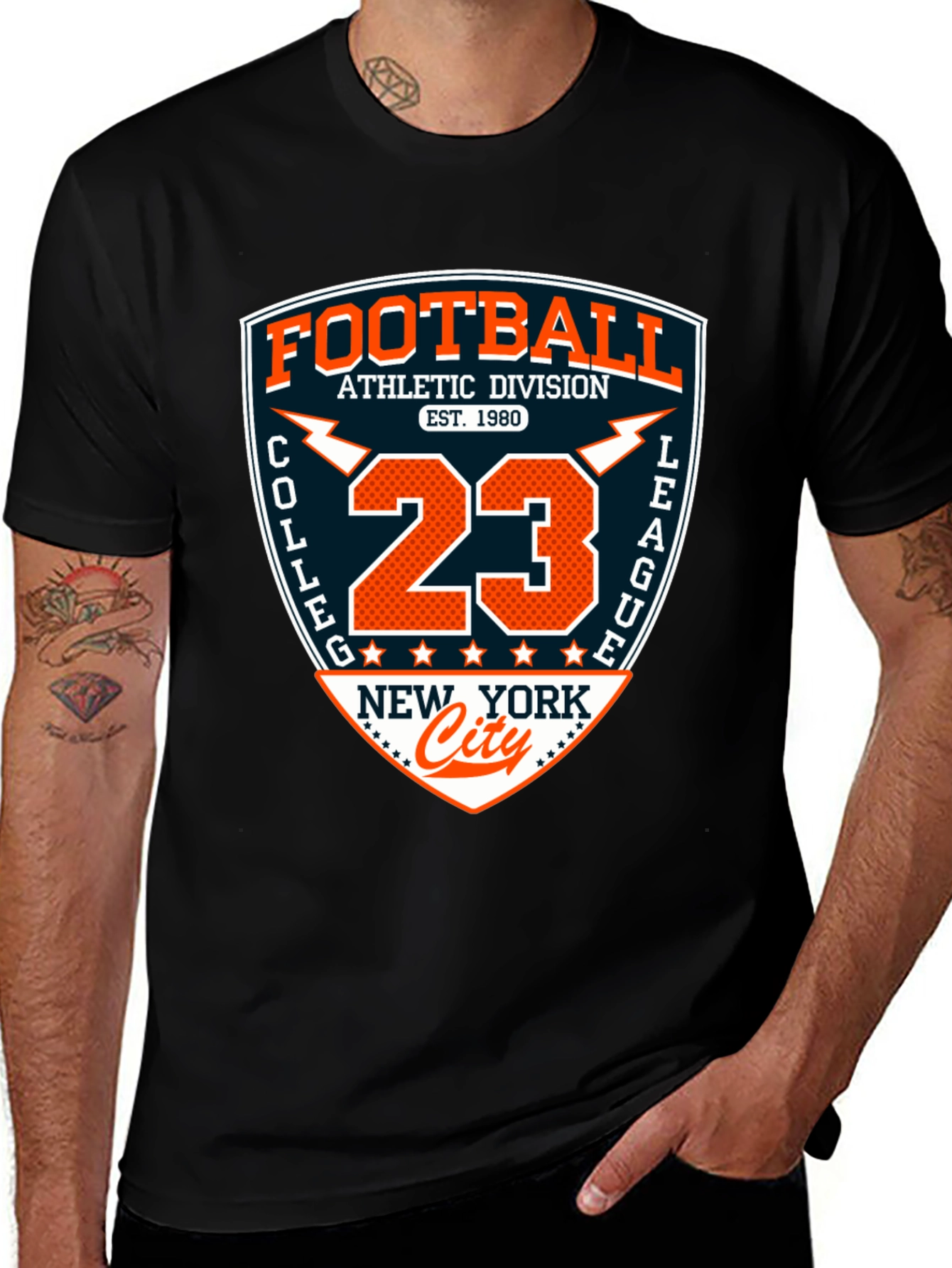 Variant 5 of College Football Graphic T-Shirt - Athletic Division 23