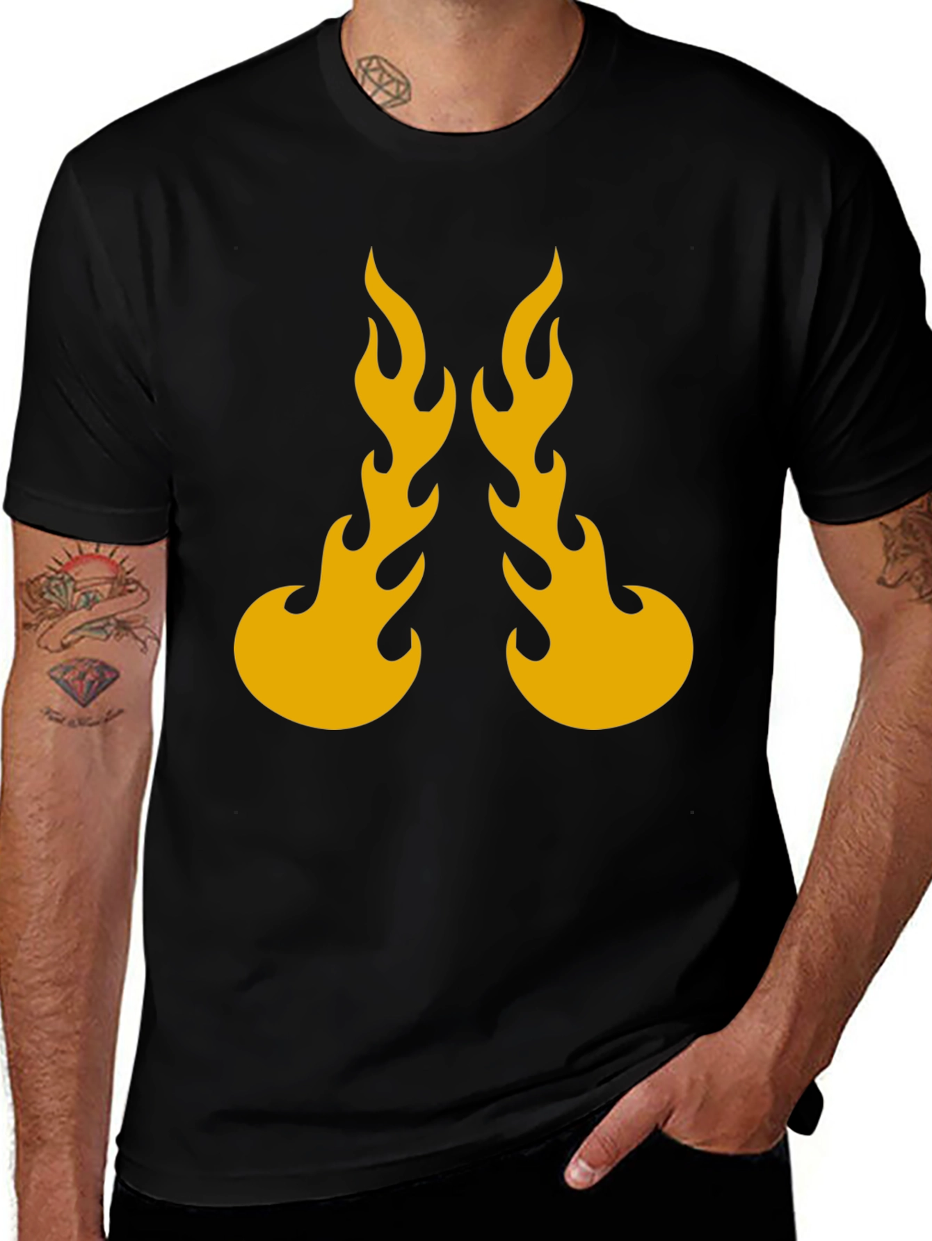 Variant 12 of Flaming Hot Black Graphic Tee
