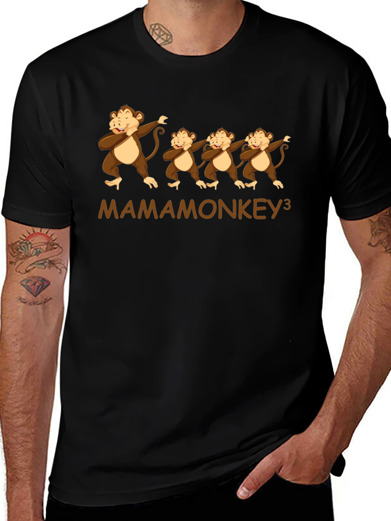 Variant 13 of Mama Monkey Dab T-Shirt - Funny Monkey Tee