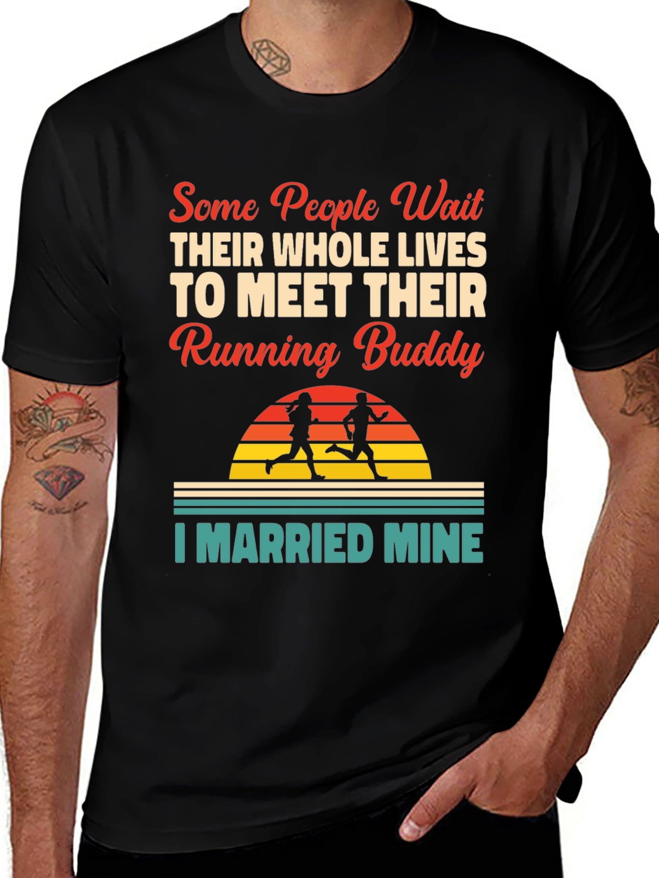 Variant 27 of Running Buddy T-Shirt - I Married Mine!