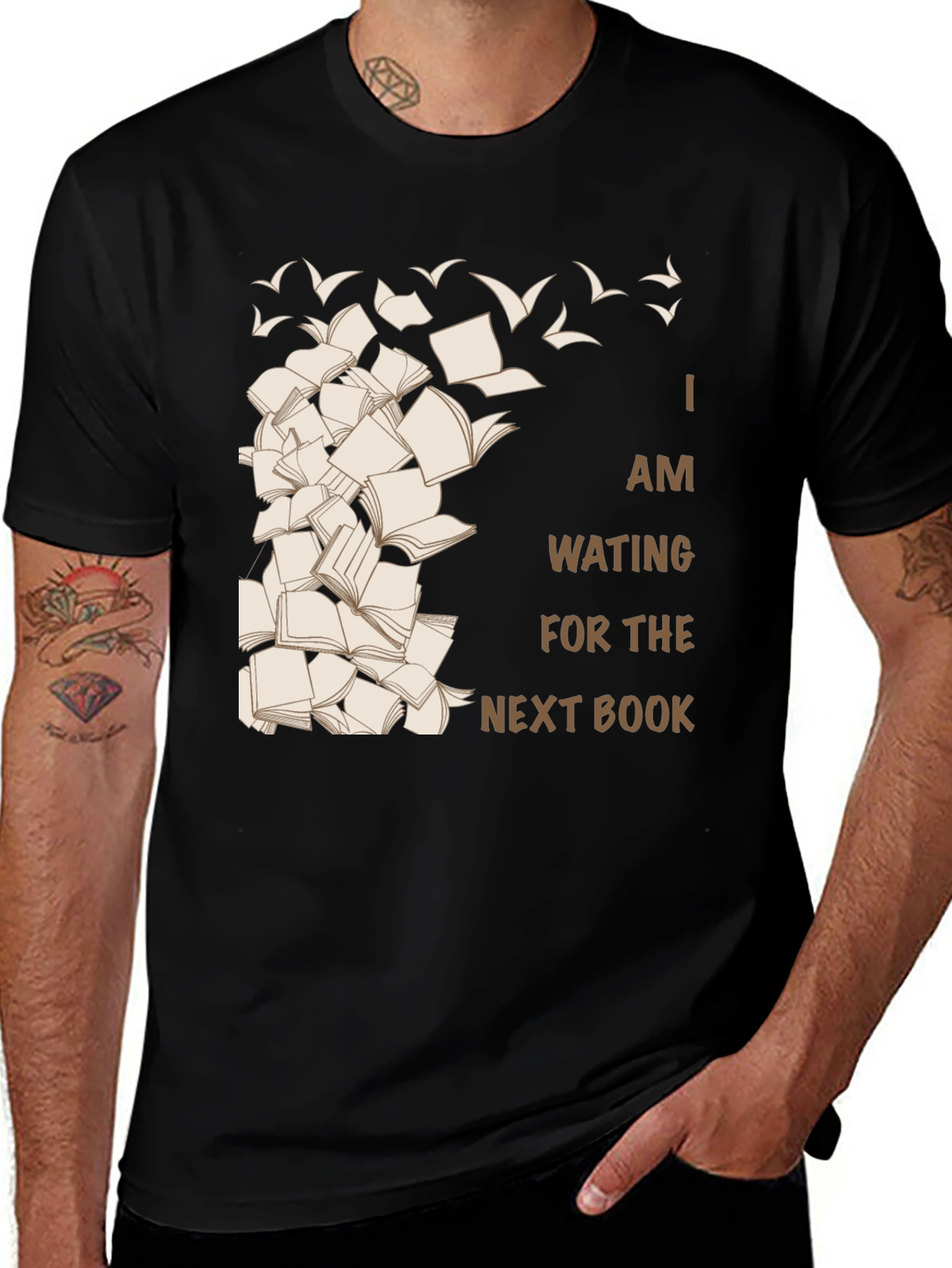 Variant 24 of Book Lover's Tee: Waiting for the Next Book