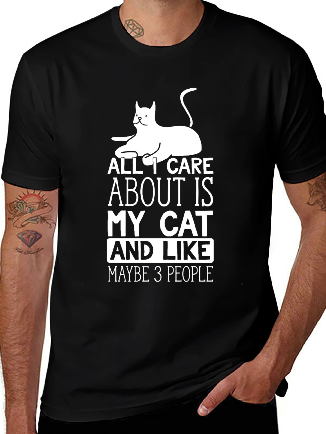 Variant 14 of Cat Lover T-Shirt - All I Care About Is My Cat