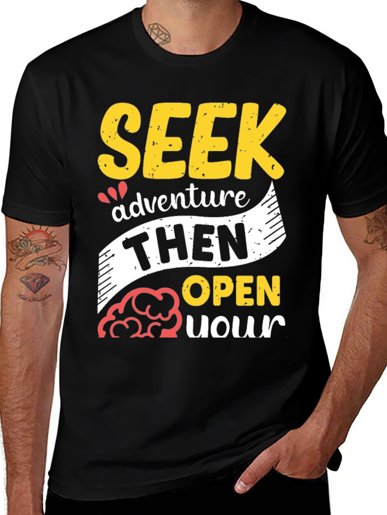 Seek Adventure T-Shirt - Explore with an Open Mind
