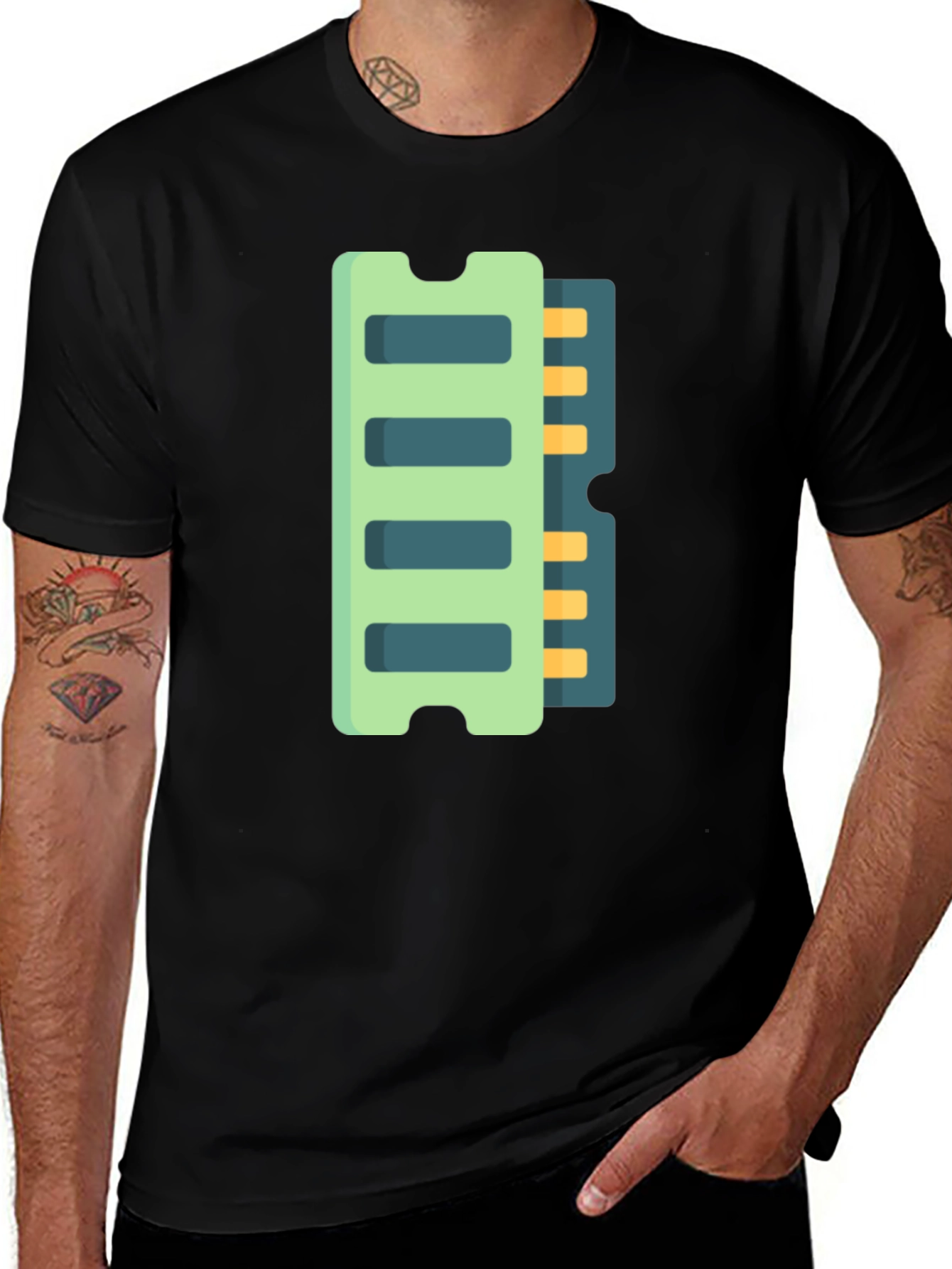 Variant 5 of RAM Chip Graphic Tee - Geeky Style!