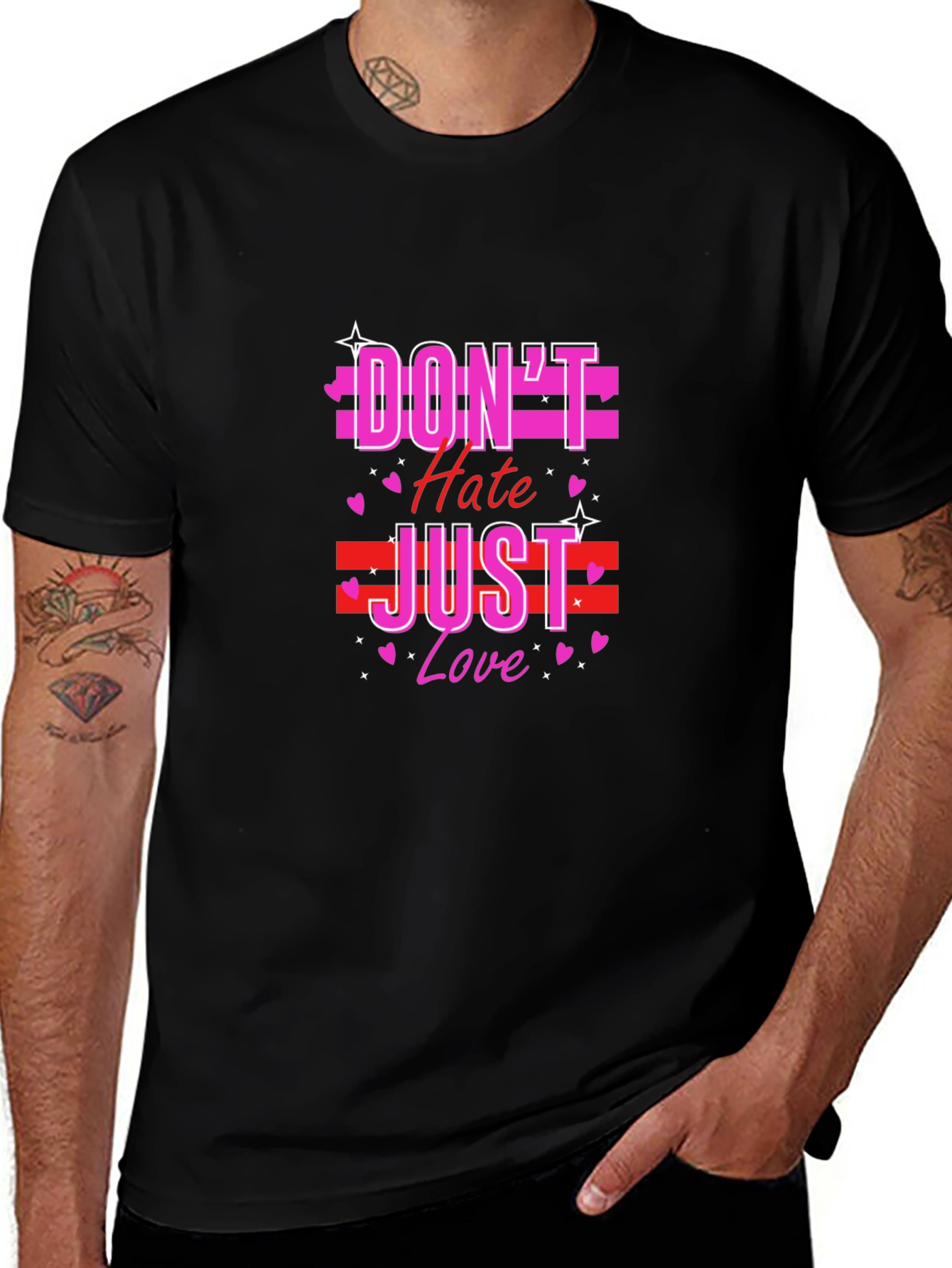 Variant 24 of Don't Hate Just Love T-Shirt
