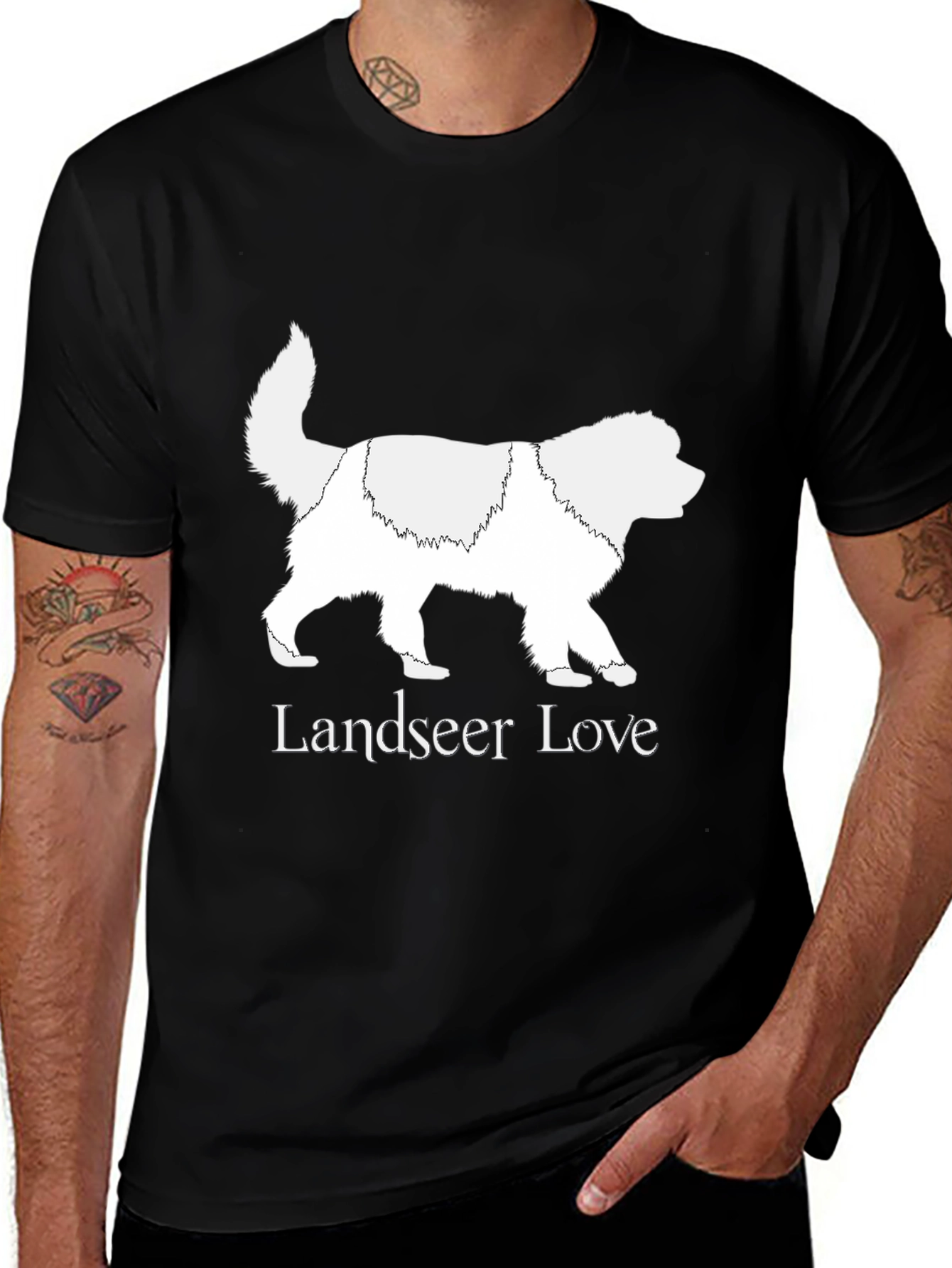 Variant 5 of Landseer Love Dog Breed T-Shirt
