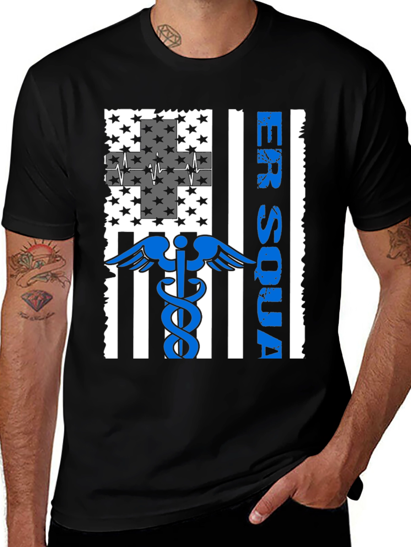 ER Squad American Flag Graphic Tee