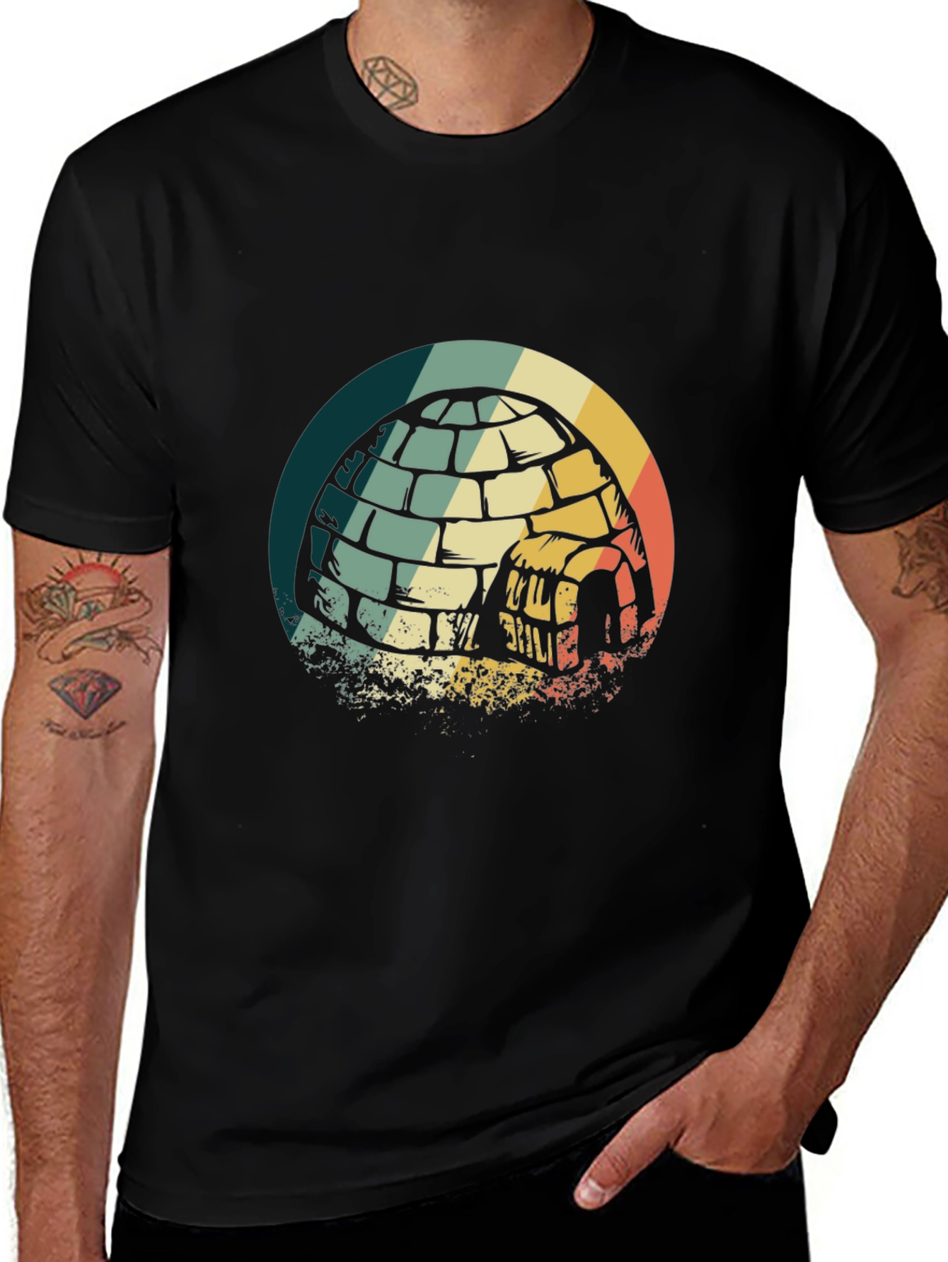 Retro Igloo Graphic Tee - Arctic Adventure T-Shirt