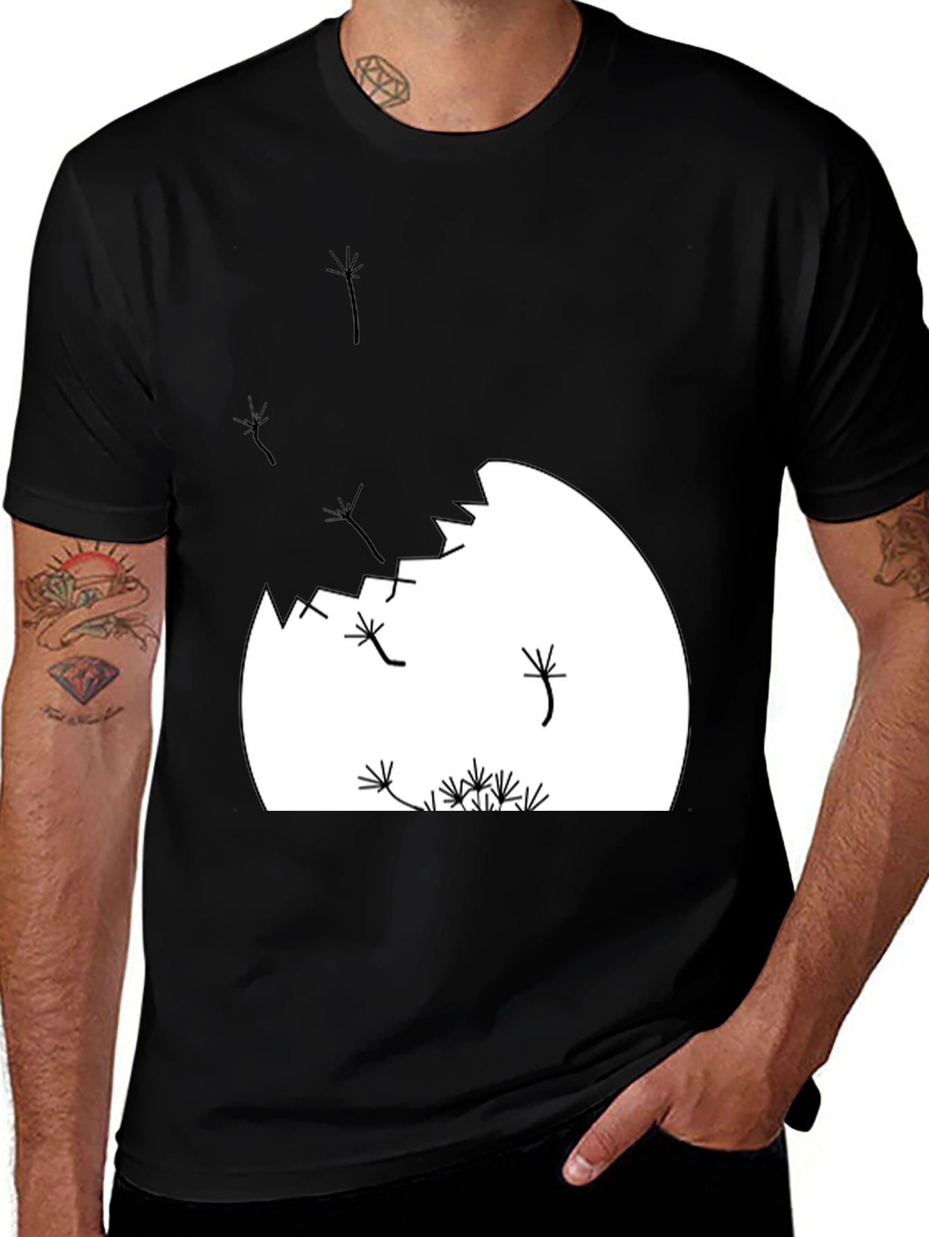 Dandelion T-Shirt - Black Graphic Tee